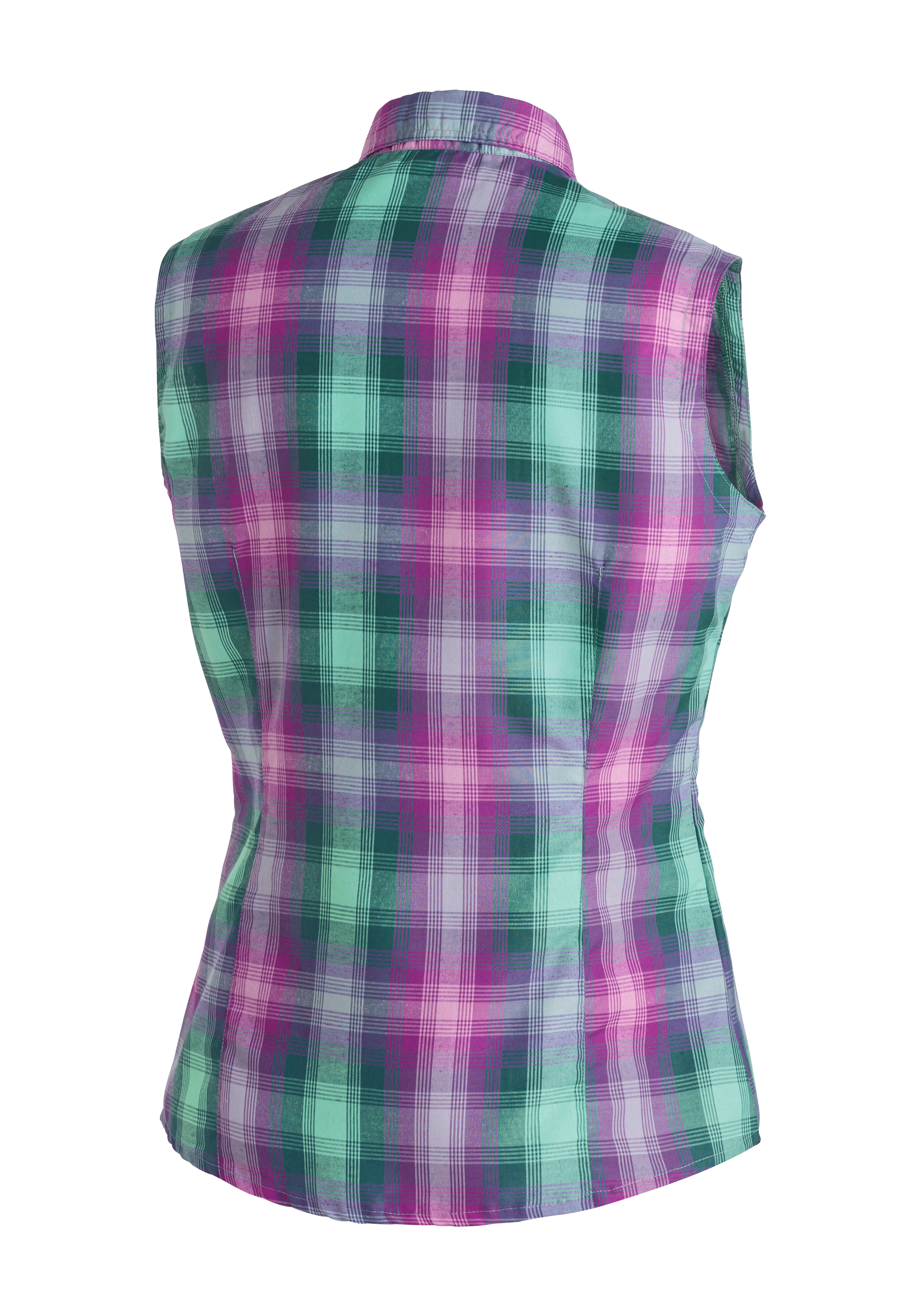 Plastisches Muster, Plaid, Mehrfarbig, Weste, ohne Ärmel