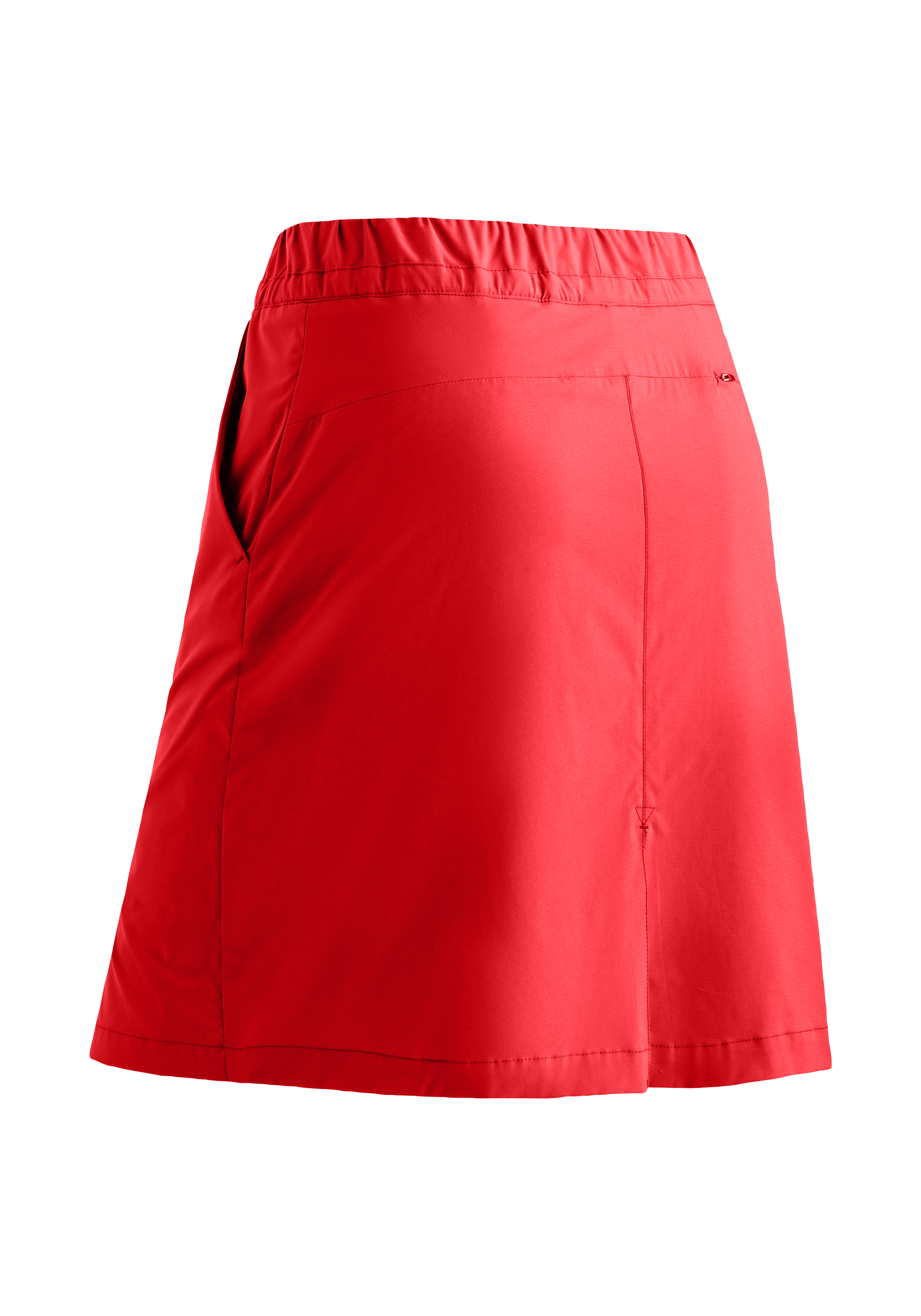 Fortunit Shortin W Rock, Kurz, Rot, Nähte, Seitliche Tasche