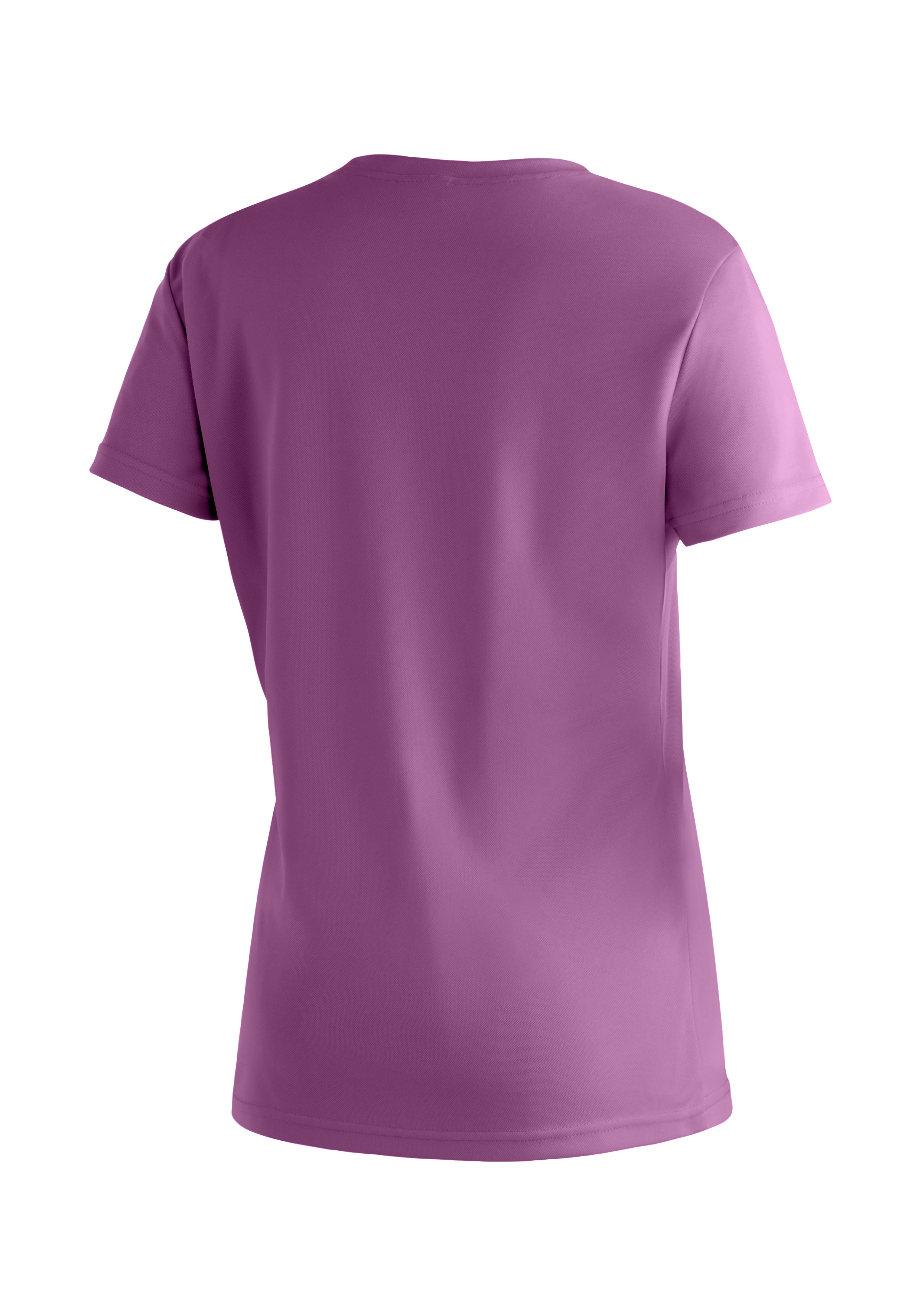 T-Shirt, Kurzarm, Lila, Rundhals, Uni-Farbe