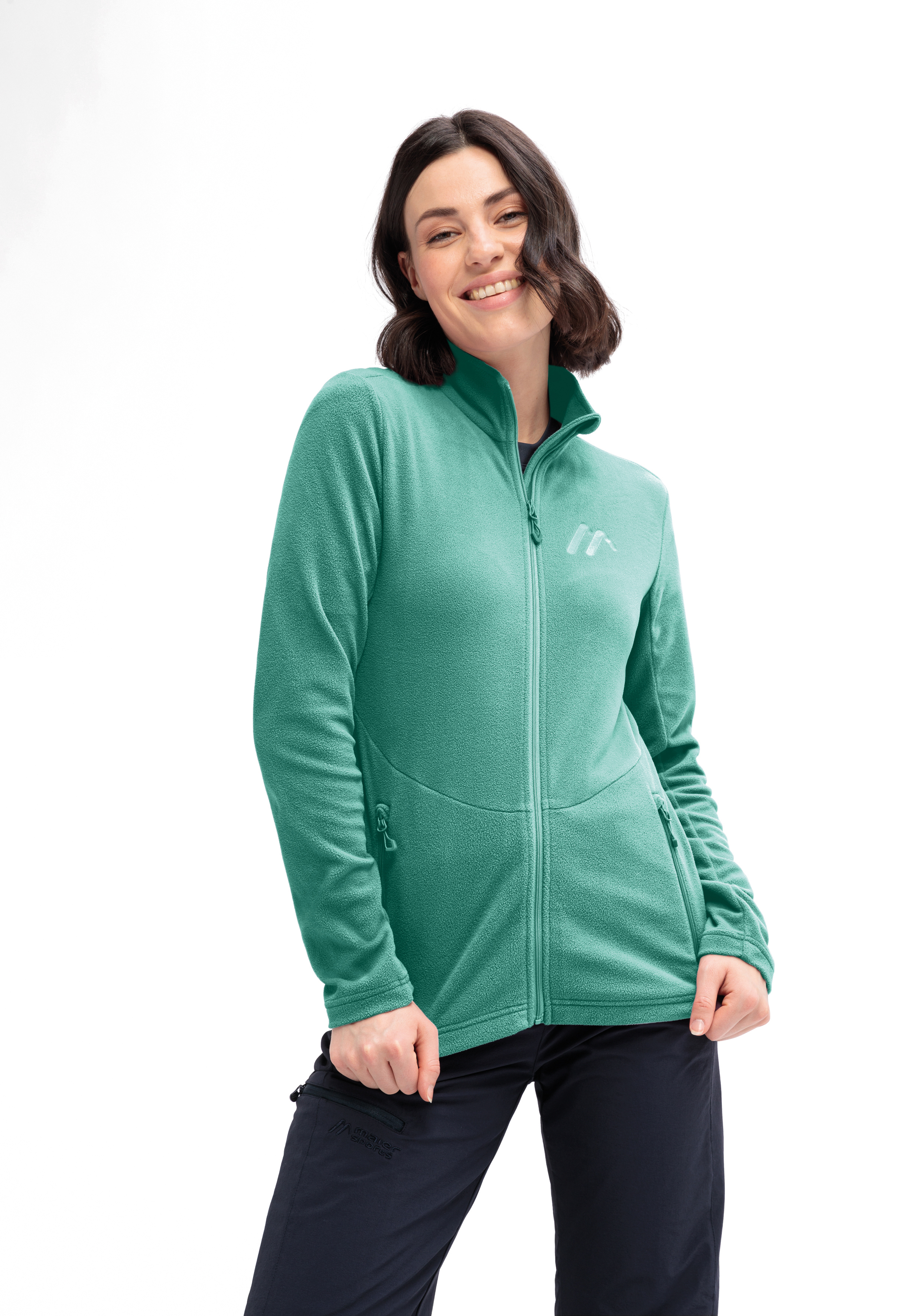 Denise Jacket W Jacket, Fleece, Reißverschluss, Mandarinengrün?, Gewaschen?, Kapuzen?