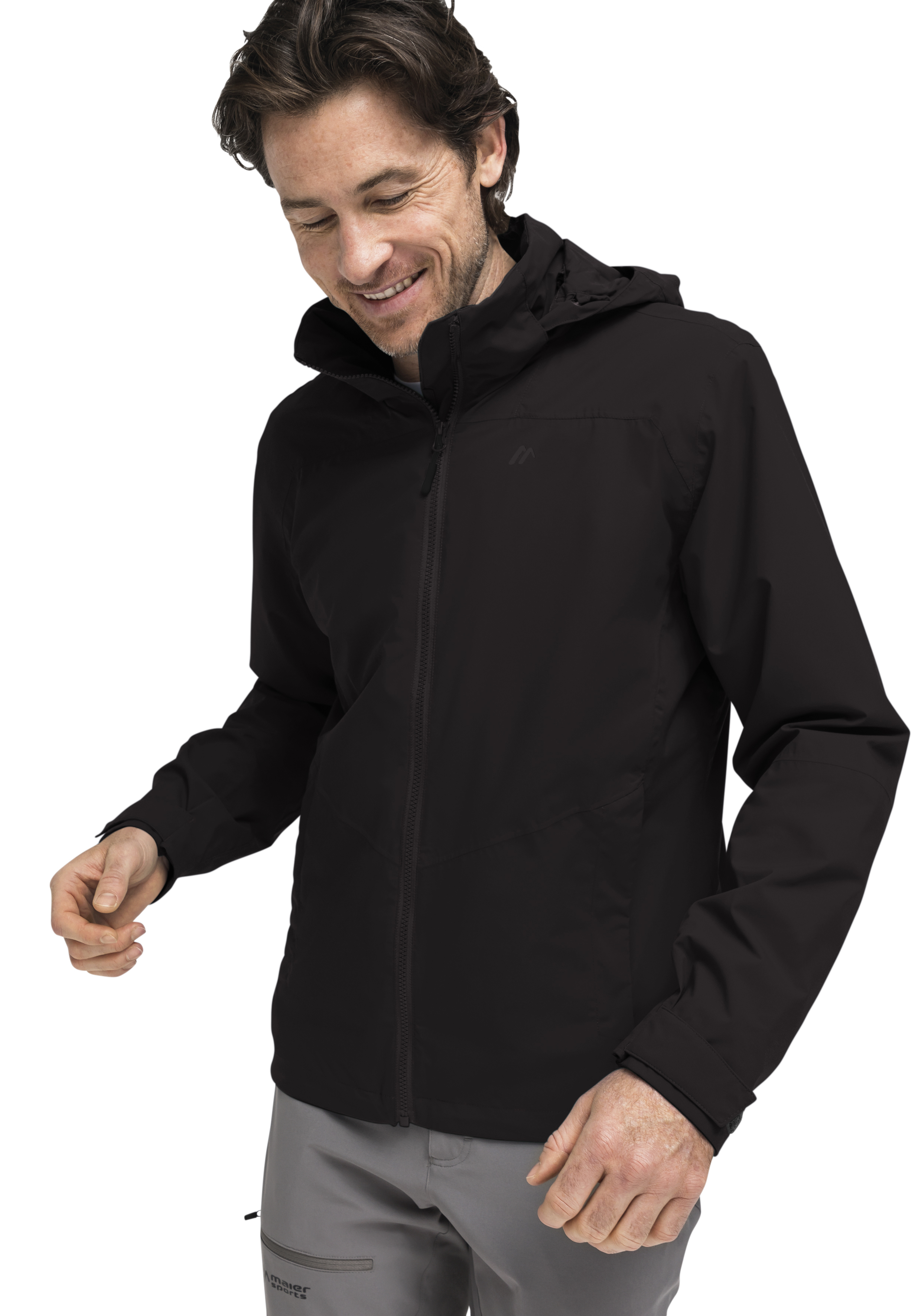 Metor rec M Herrenjacke, Schwarz, Softshell, Hoodie, Reißverschlussjacke