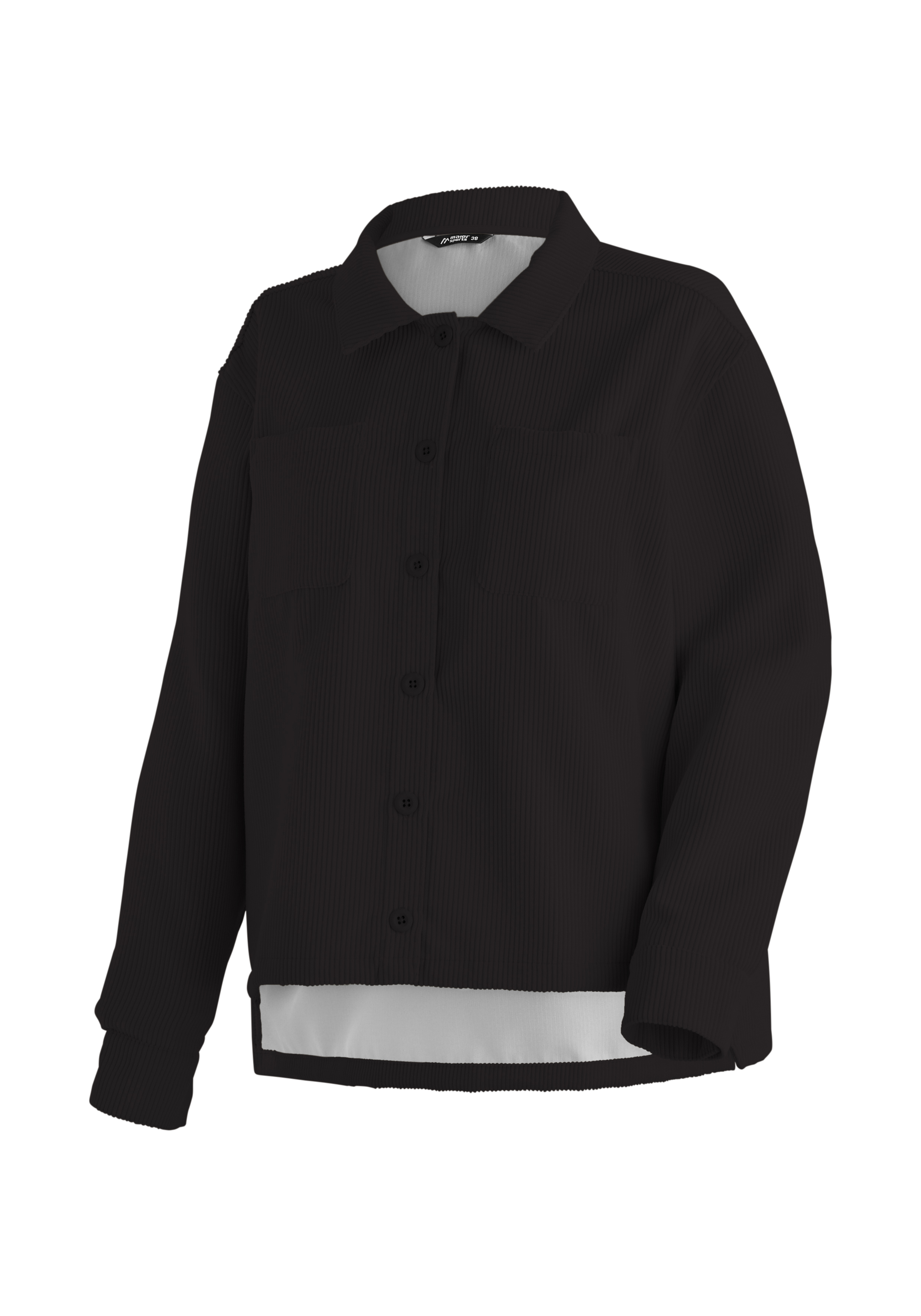 Wellcord W Jerseyjacke, Knopf Jacke, Lange Ärmel, Schwarz, Unterseite hell