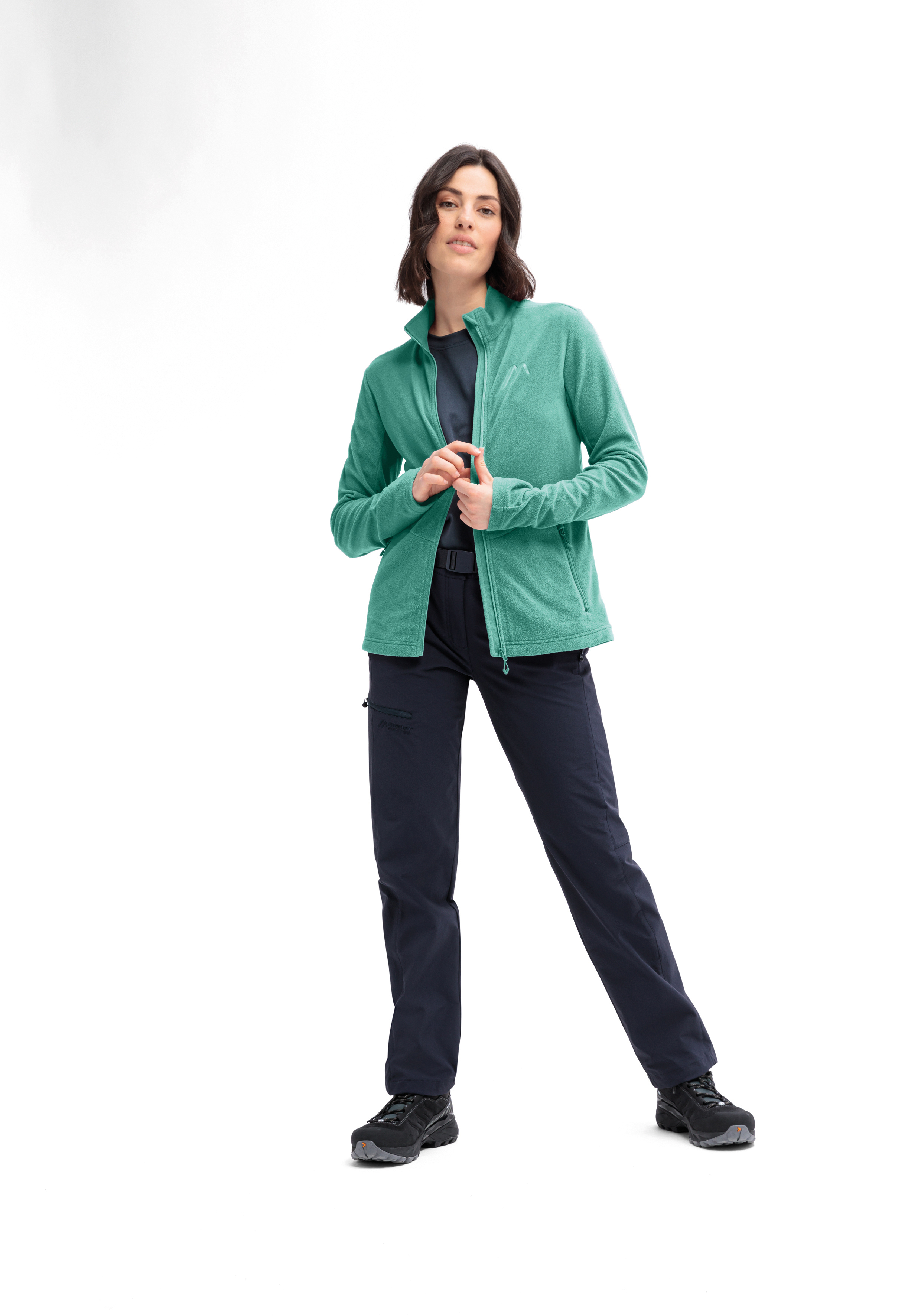 Fleecejacke, Jacke, Reißverschluss, Grün, Sport-Outfit