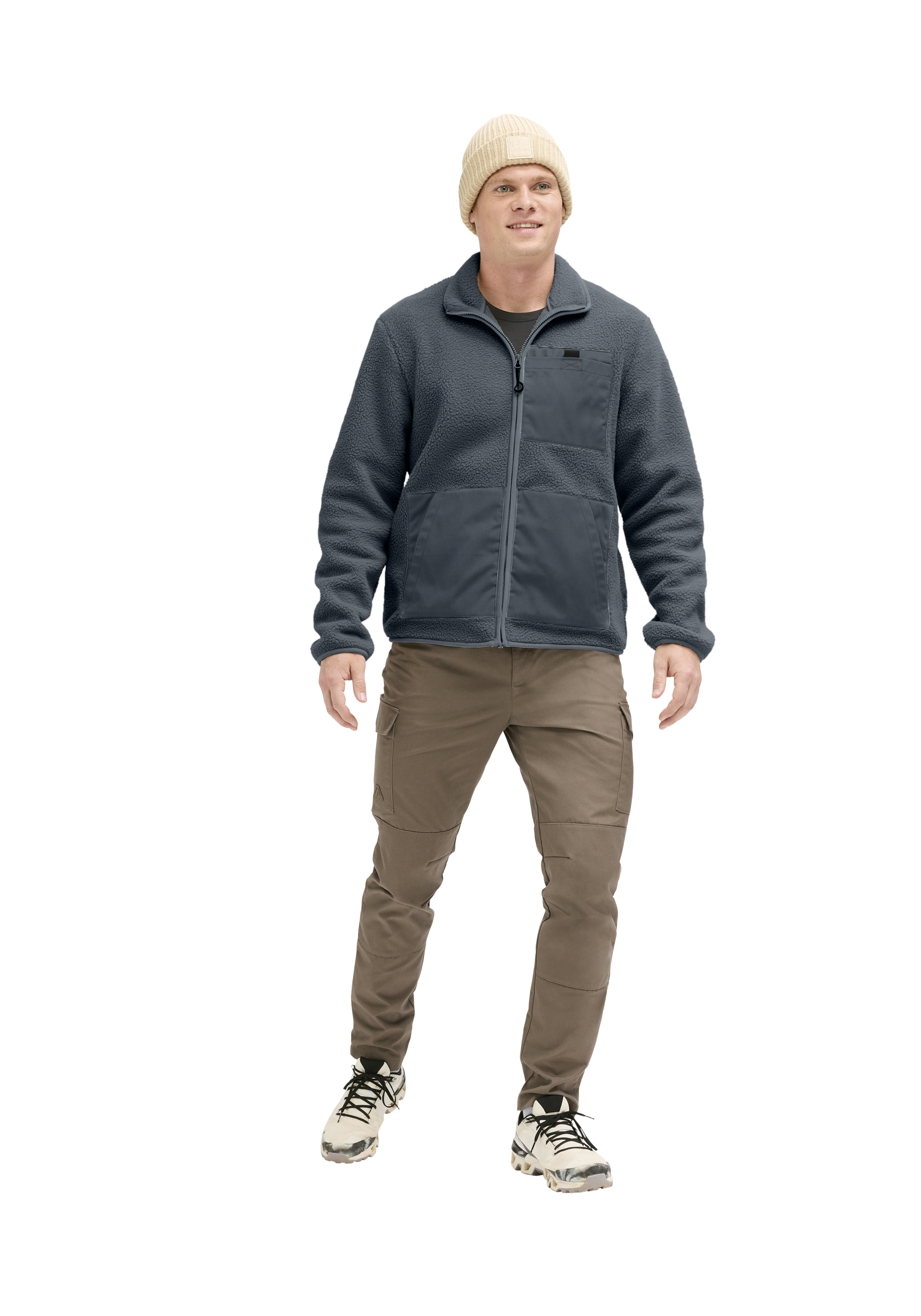 Racka Plus M Fleece-Jacke, Fleece, Reißverschluss, Steppfleece, Beanie