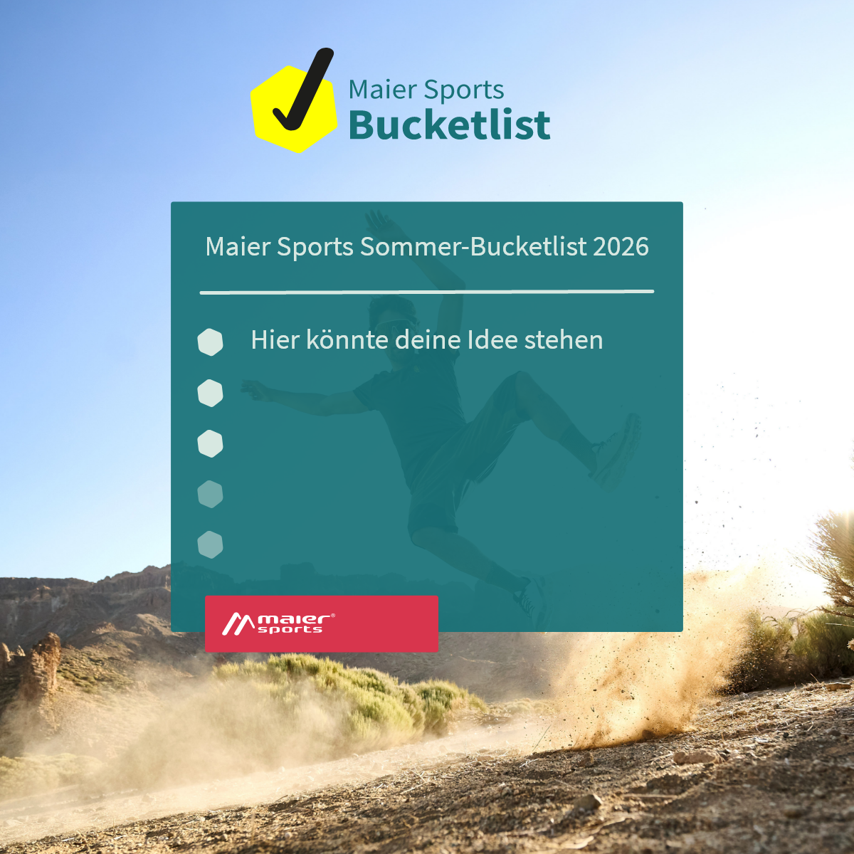 Bucketlist_deine Idee Eimer, Sport, Felsiges Gelände, Staub, Silhouette