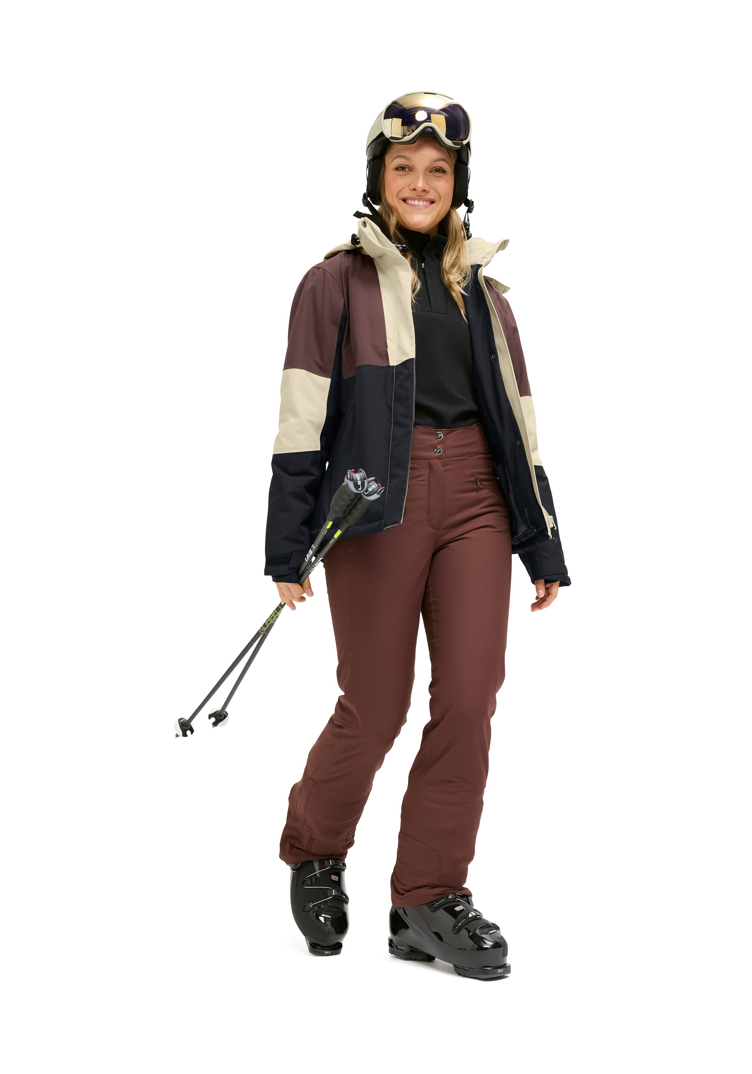 ski, skiing, snow pants, goggles, jacket