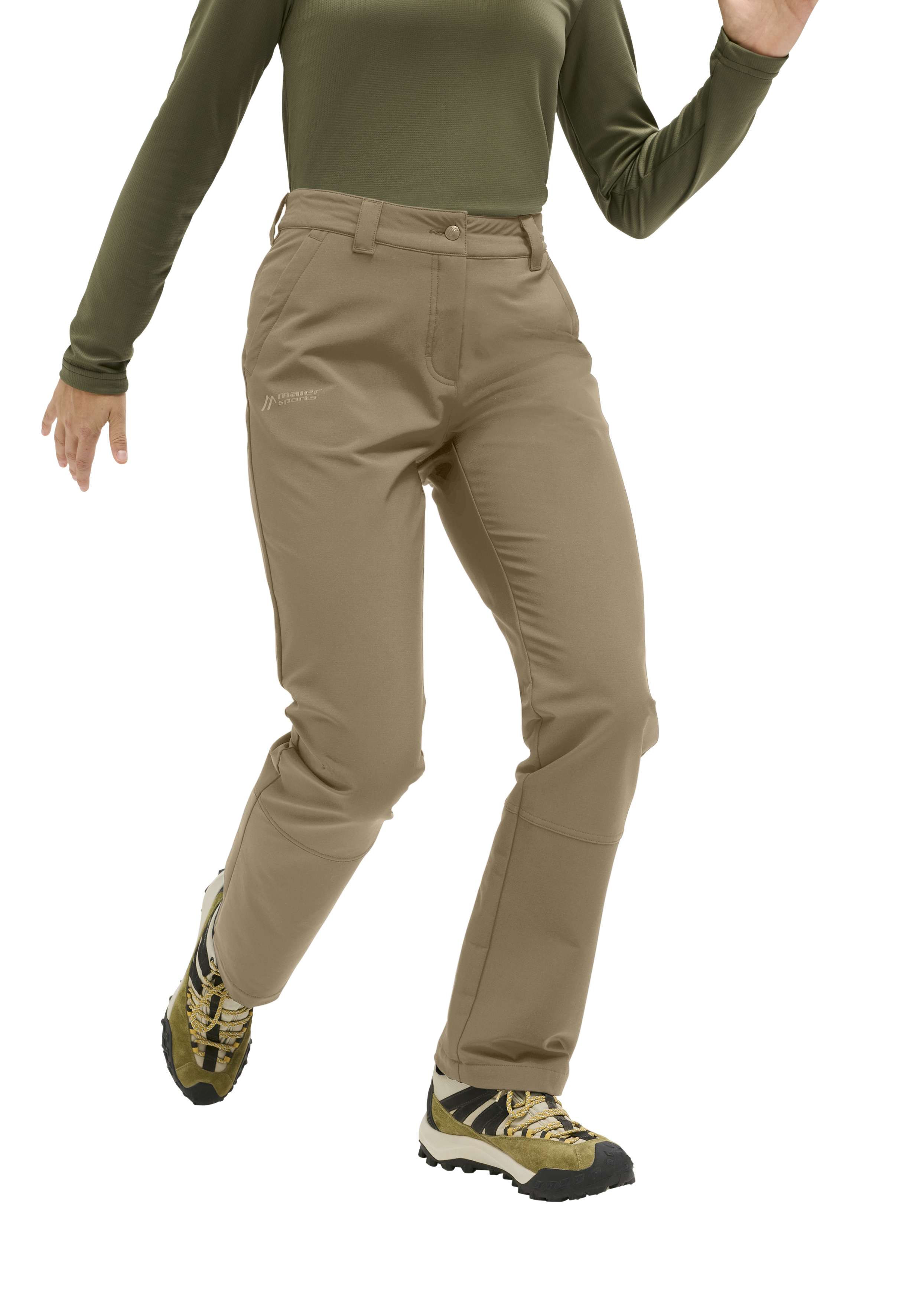 Hose, Khaki, Trekking, Bundfutter, Zehenschutz