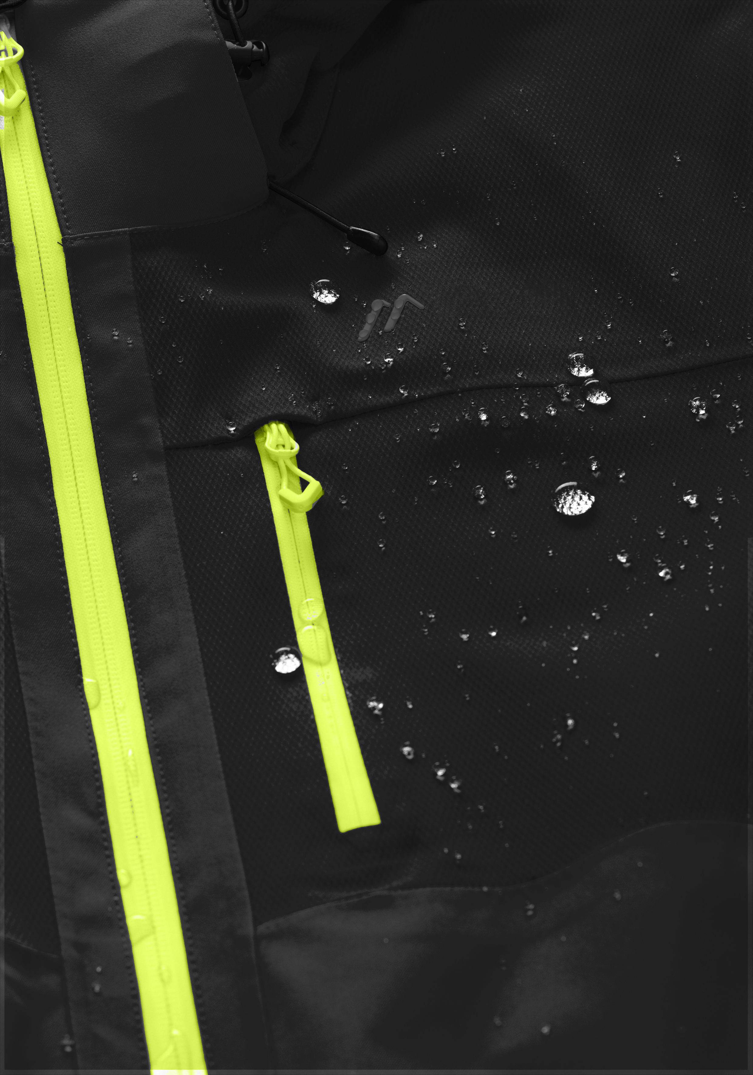 Regenschutz, Regenjacke, Reißverschluss, Neon Gelb, Nassschutz