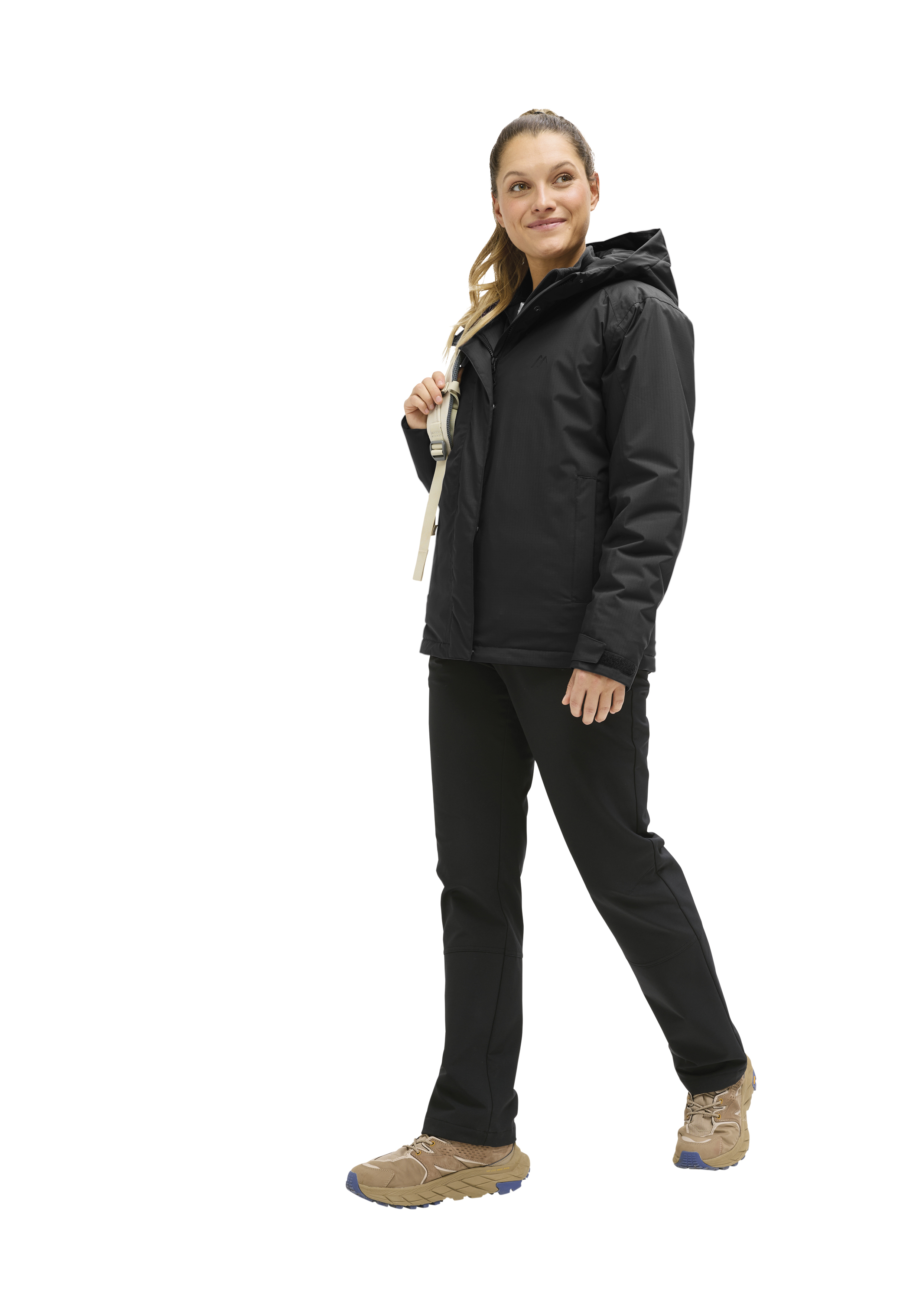 Jacke, Kapuze, Schwarz, Hose, Outdoor