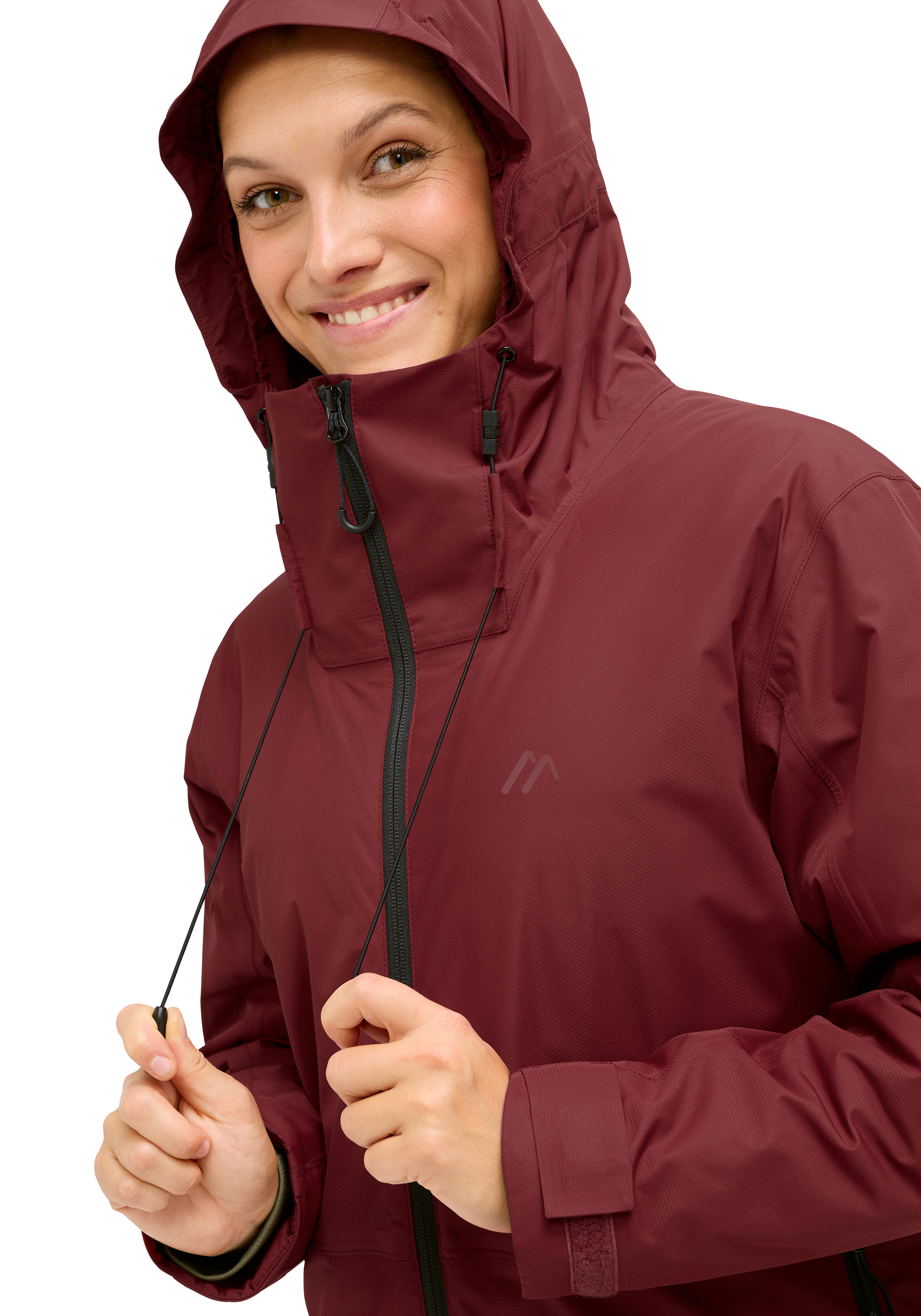 jacke, regenjacke, hardshell, kapuze, ziehen