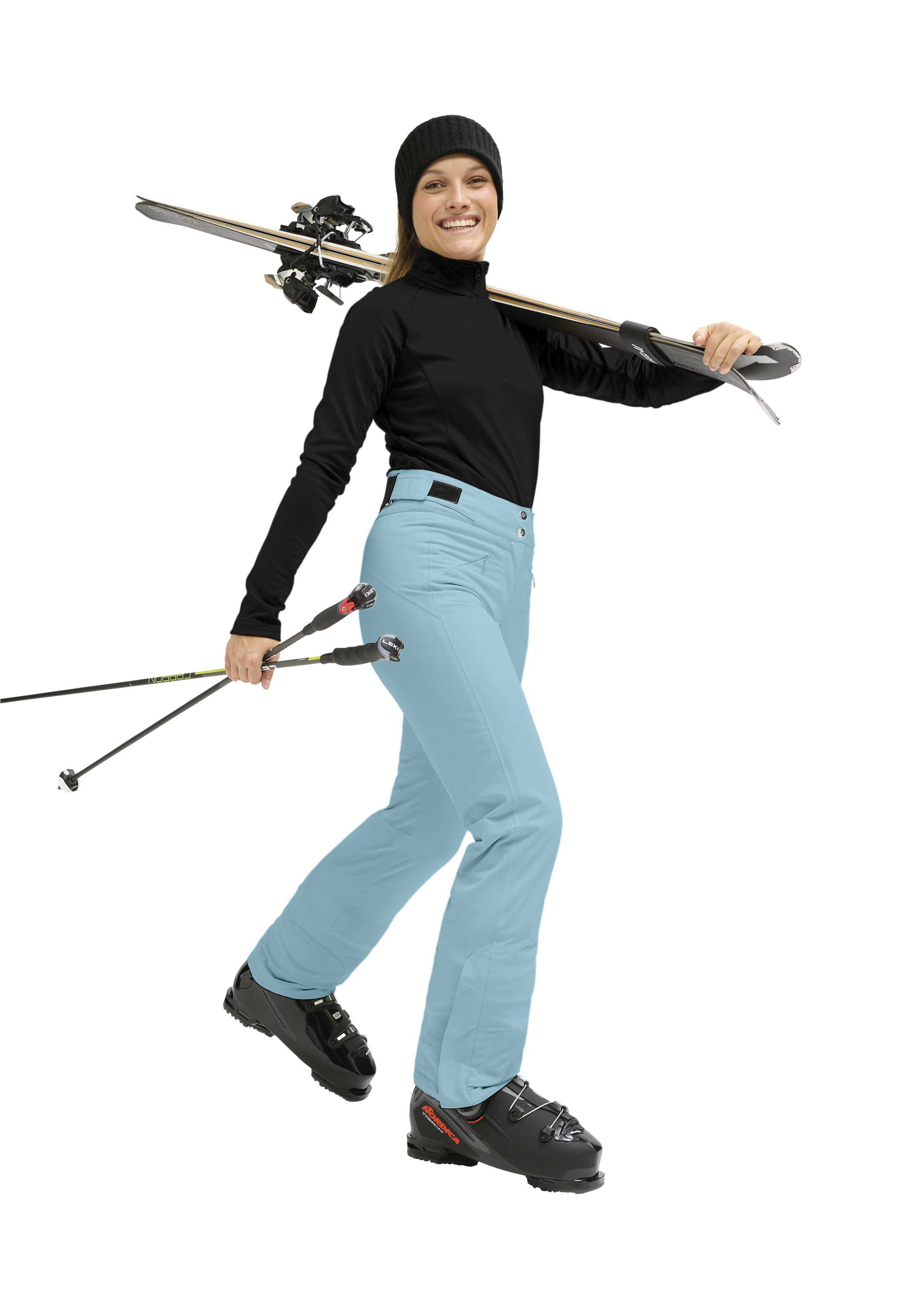 Allissia slim 3.0 Skier, Schneeschuhe, Ski-Pole, Winterschuh, Skihosen