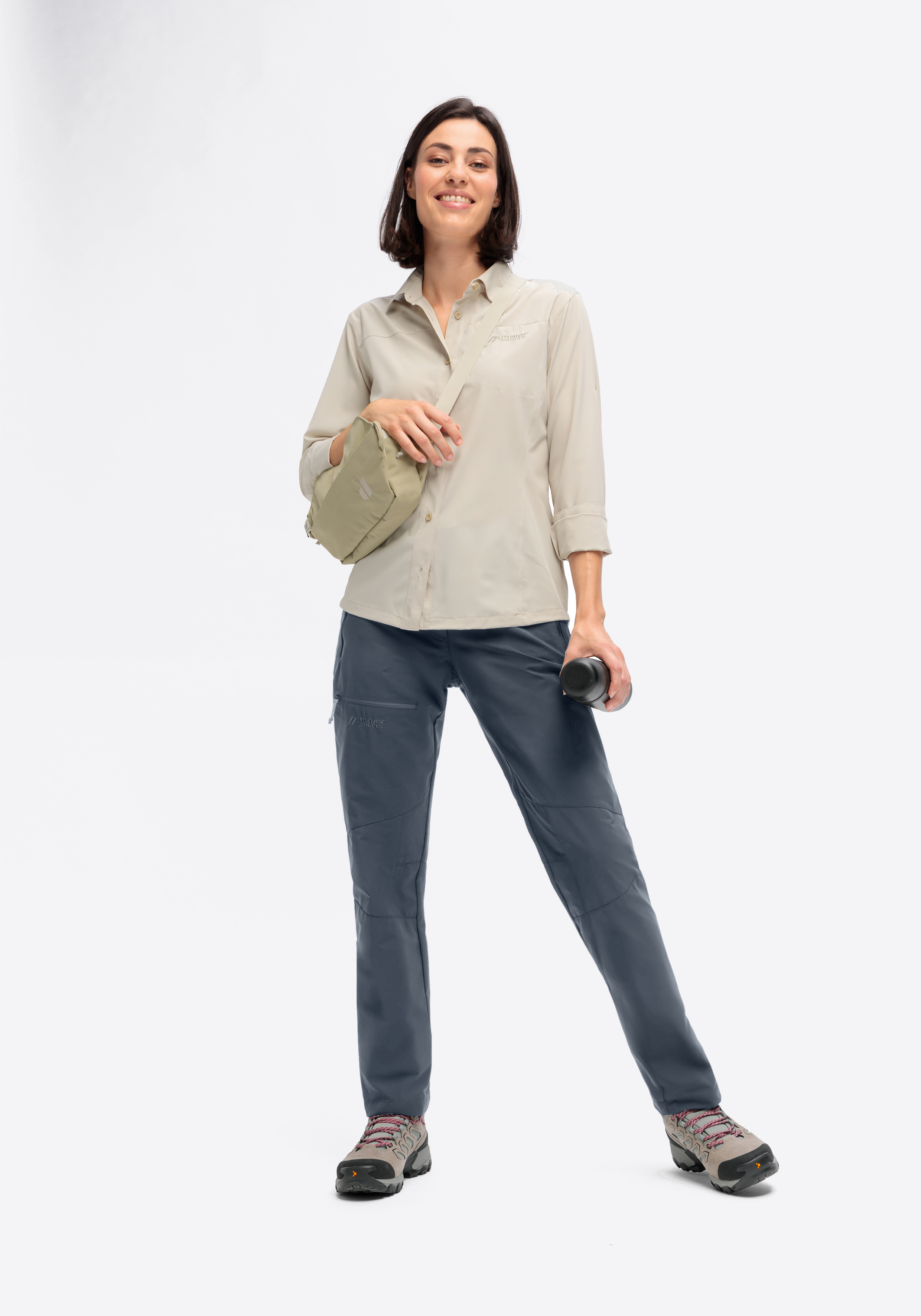 Hosen, Langarm, Hemd, Bluse, Person