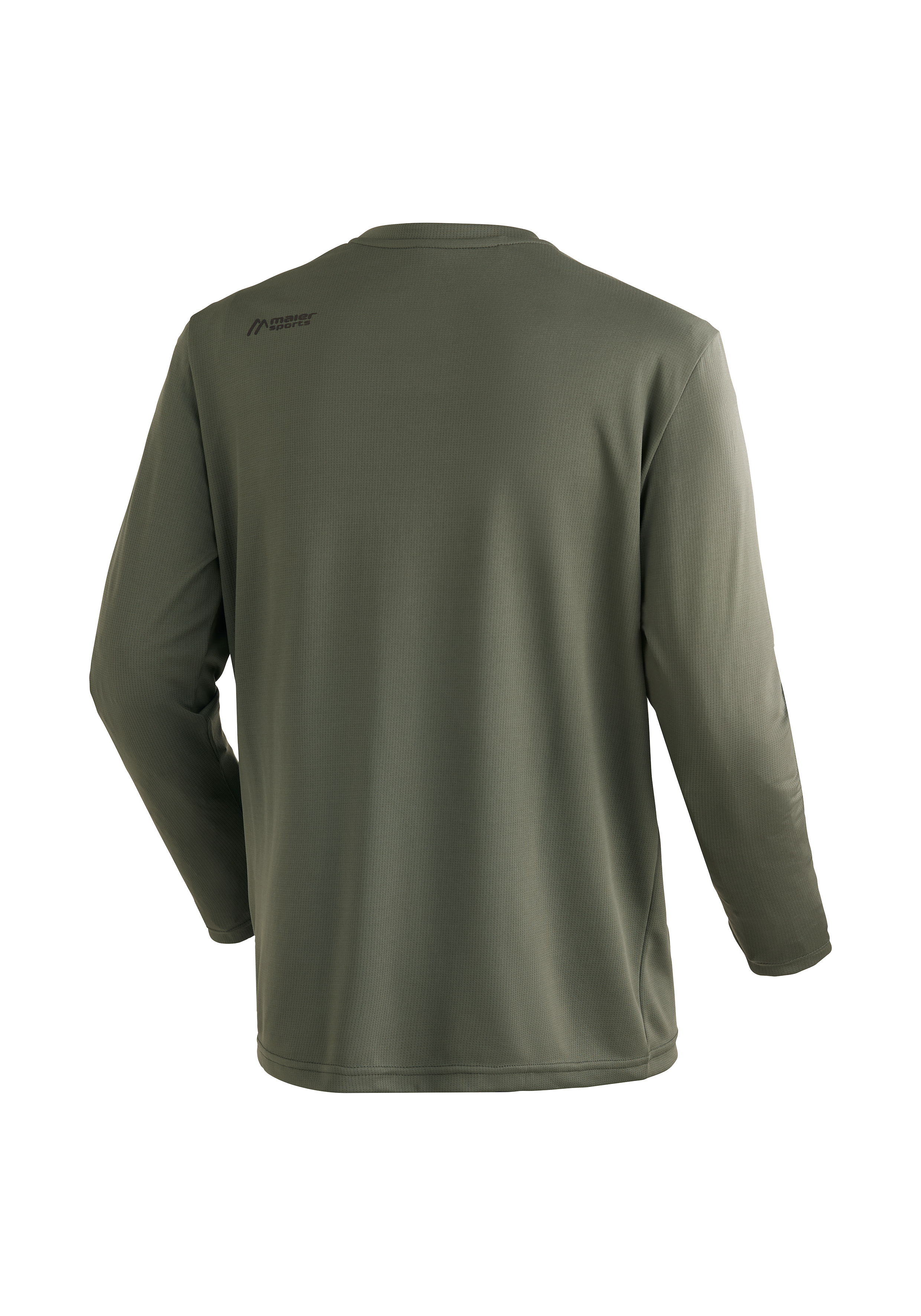 MS FAV Long Tee M Langarm, Ärmel, Vlies, Mantel, Jacke, Langarmshirt, Grün Olive, Rückseite, Rippe, Maßanfertigung