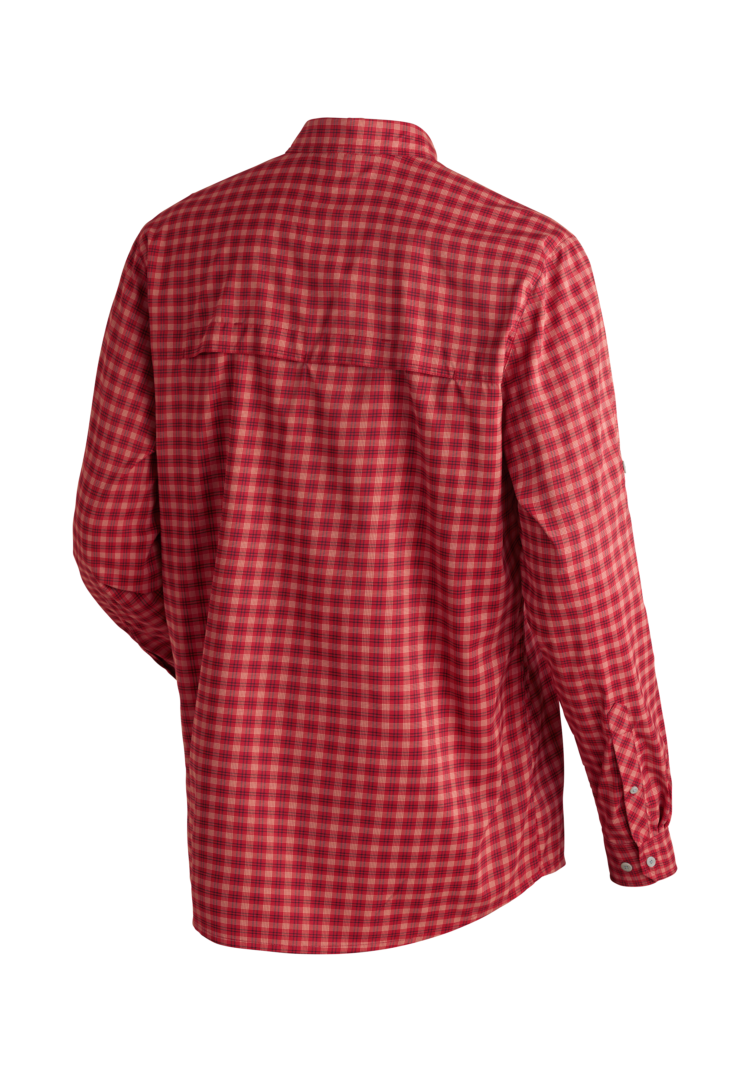 Hemd, Karomuster, Rot, Langarm, Button-Front