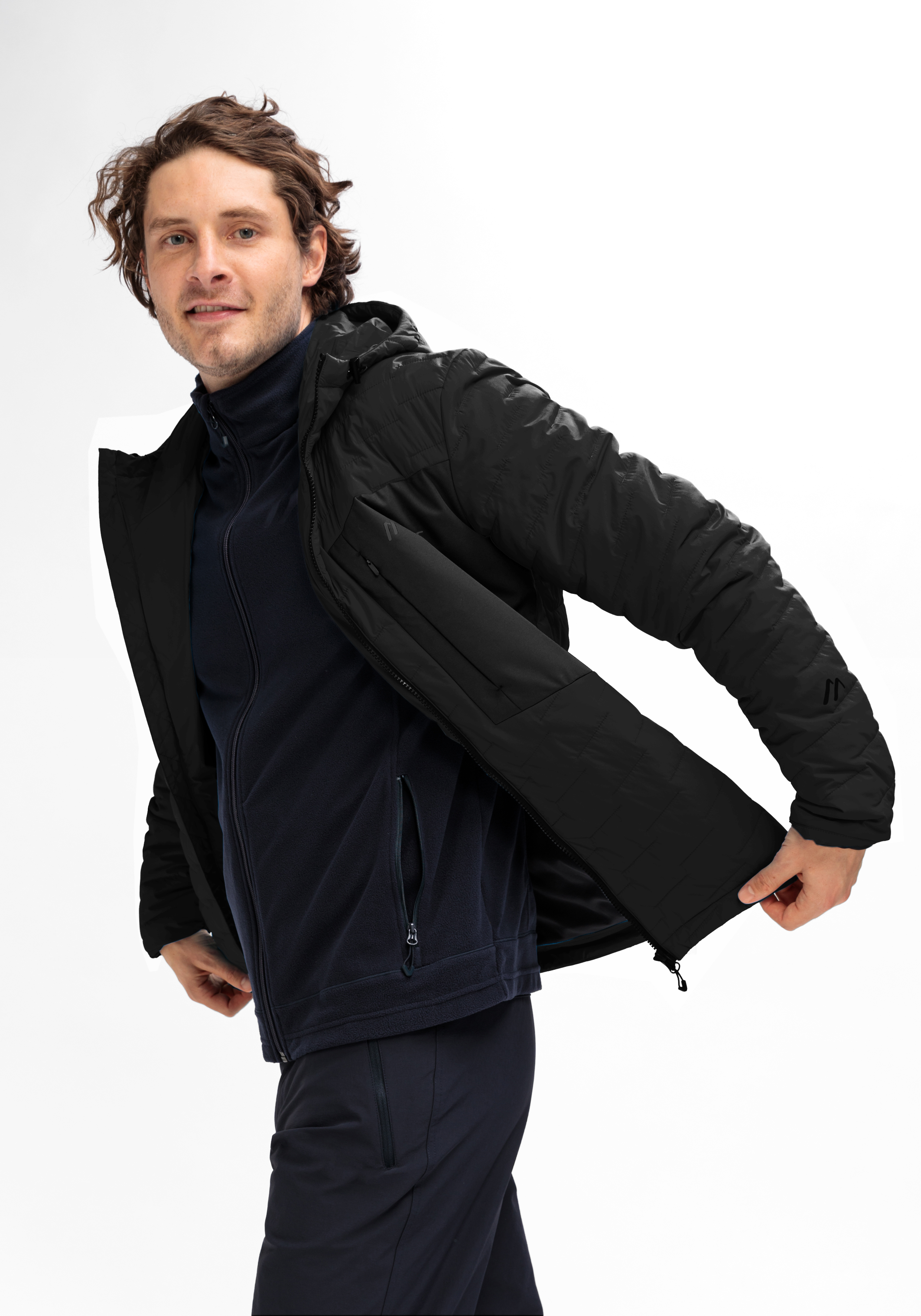 Mantel, Jacke, Langarm, Mann, Person