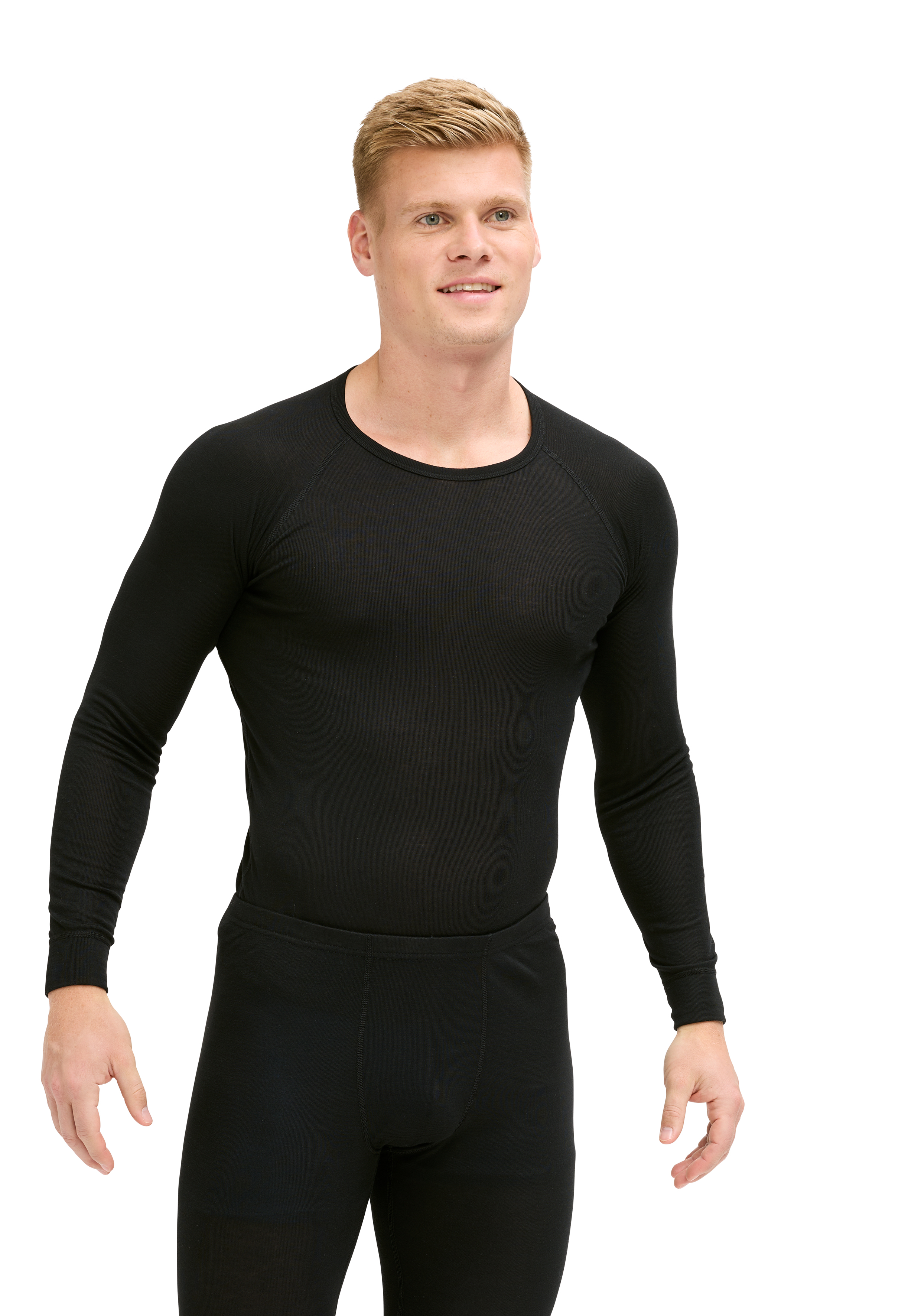 Adrian Bekleidung, Langarm, Ärmel, Person, Elastan, Langarm, Ärmel, Person, Elastan, Hosen, Unterwäsche, Langarmshirt, Schwarz, Körpernah, Glatt