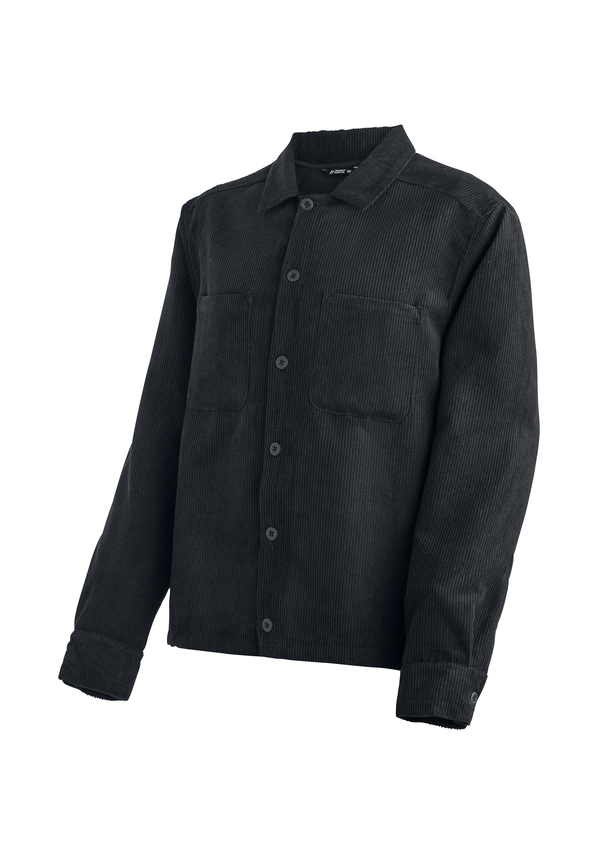 Wellcord M Corduroy, Shirt, Dunkelgrau, Langarm, Knopffront