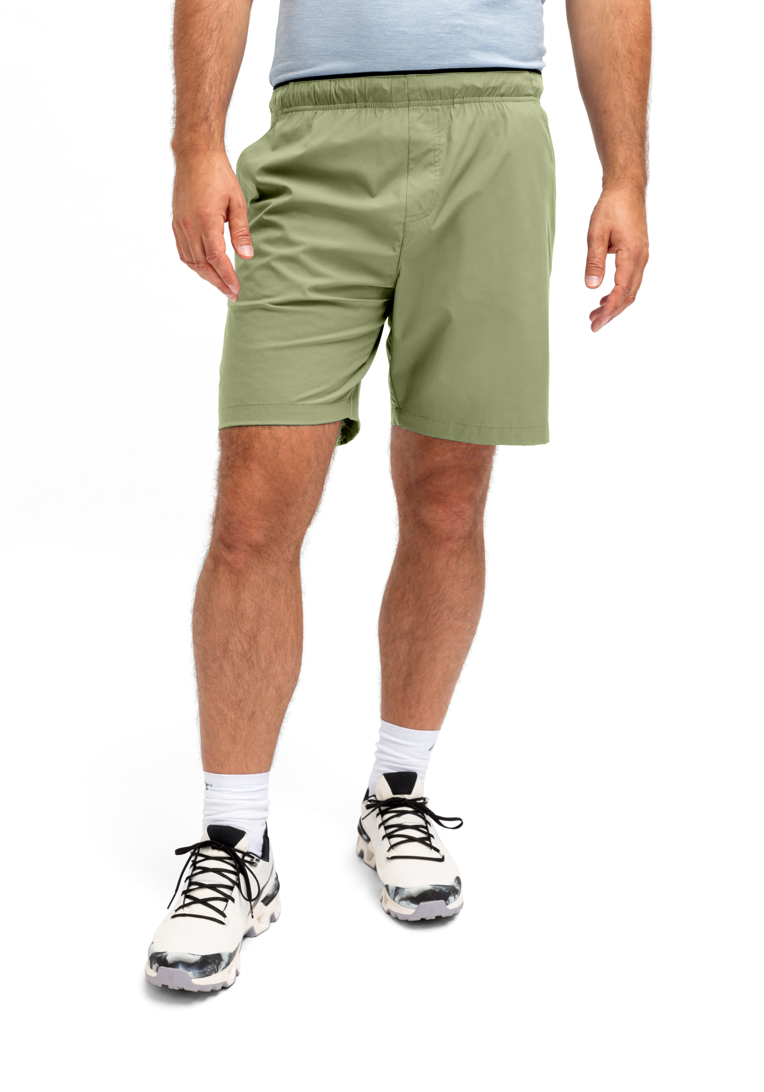 Hose, Shorts, Khaki, elastischer Bund, knielang