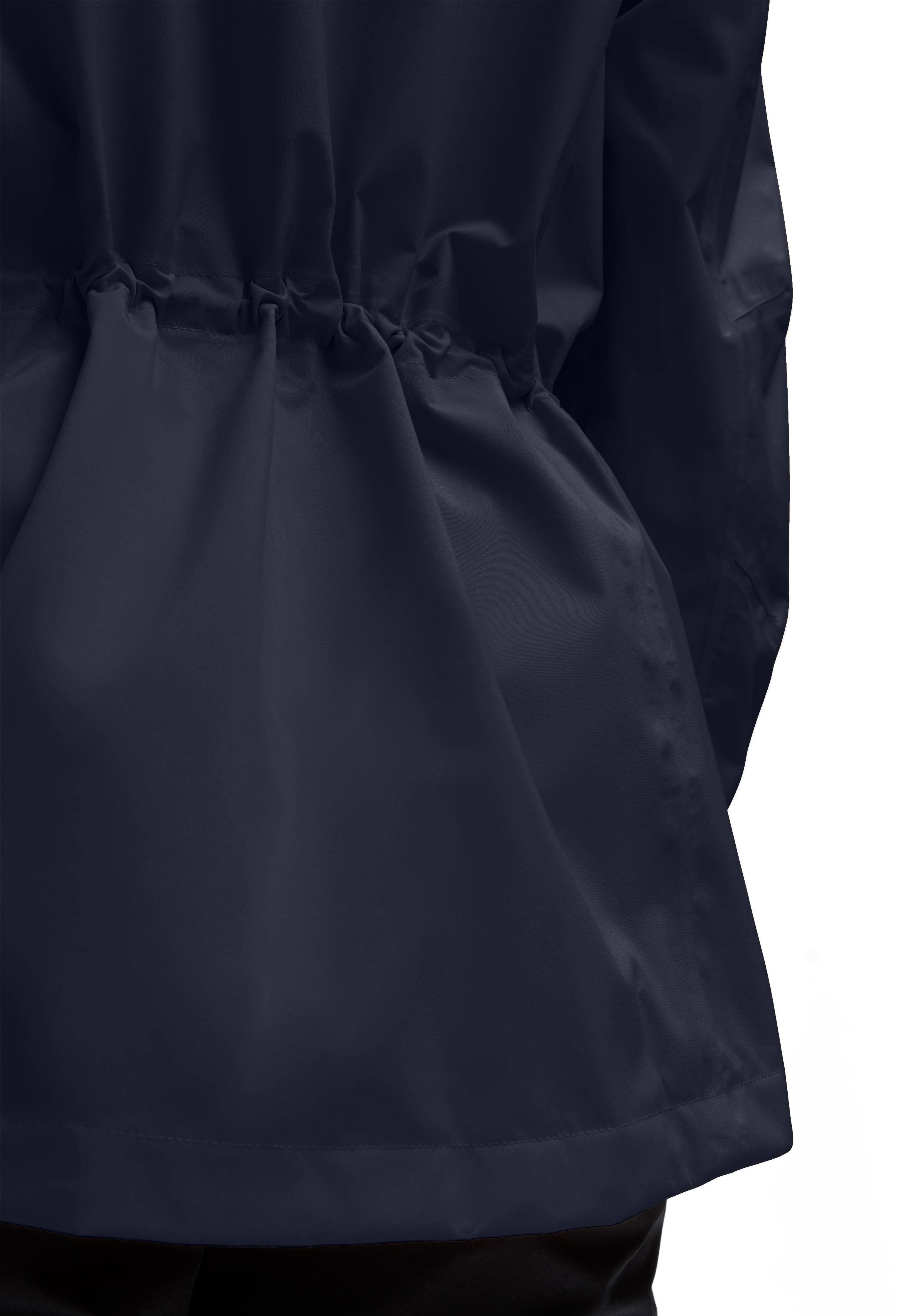 jacket, drawstring, nylon, dunkelblau, Saum