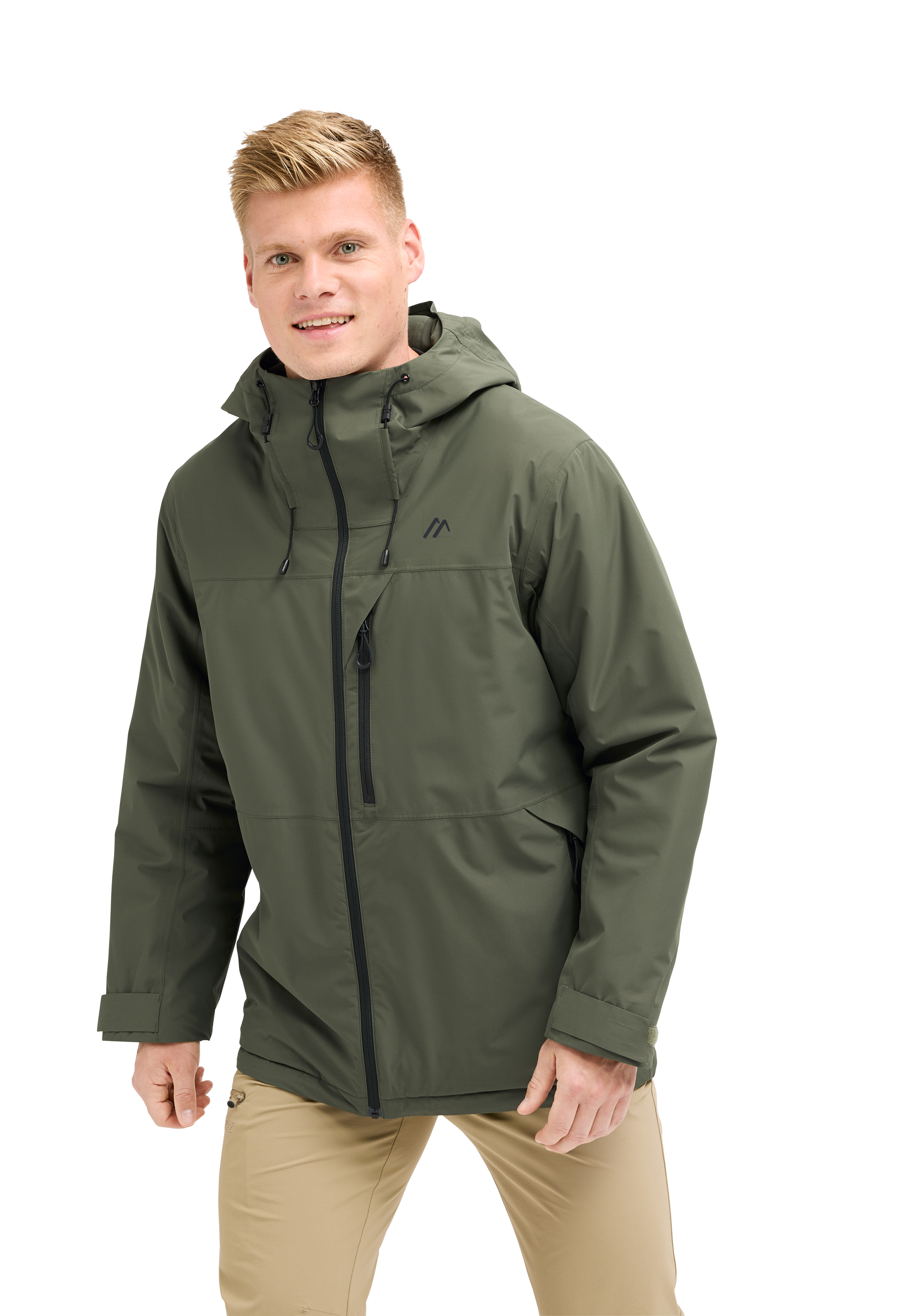 Walberla M jacke, anorak, olivgrün, kapuze, wasserabweisend