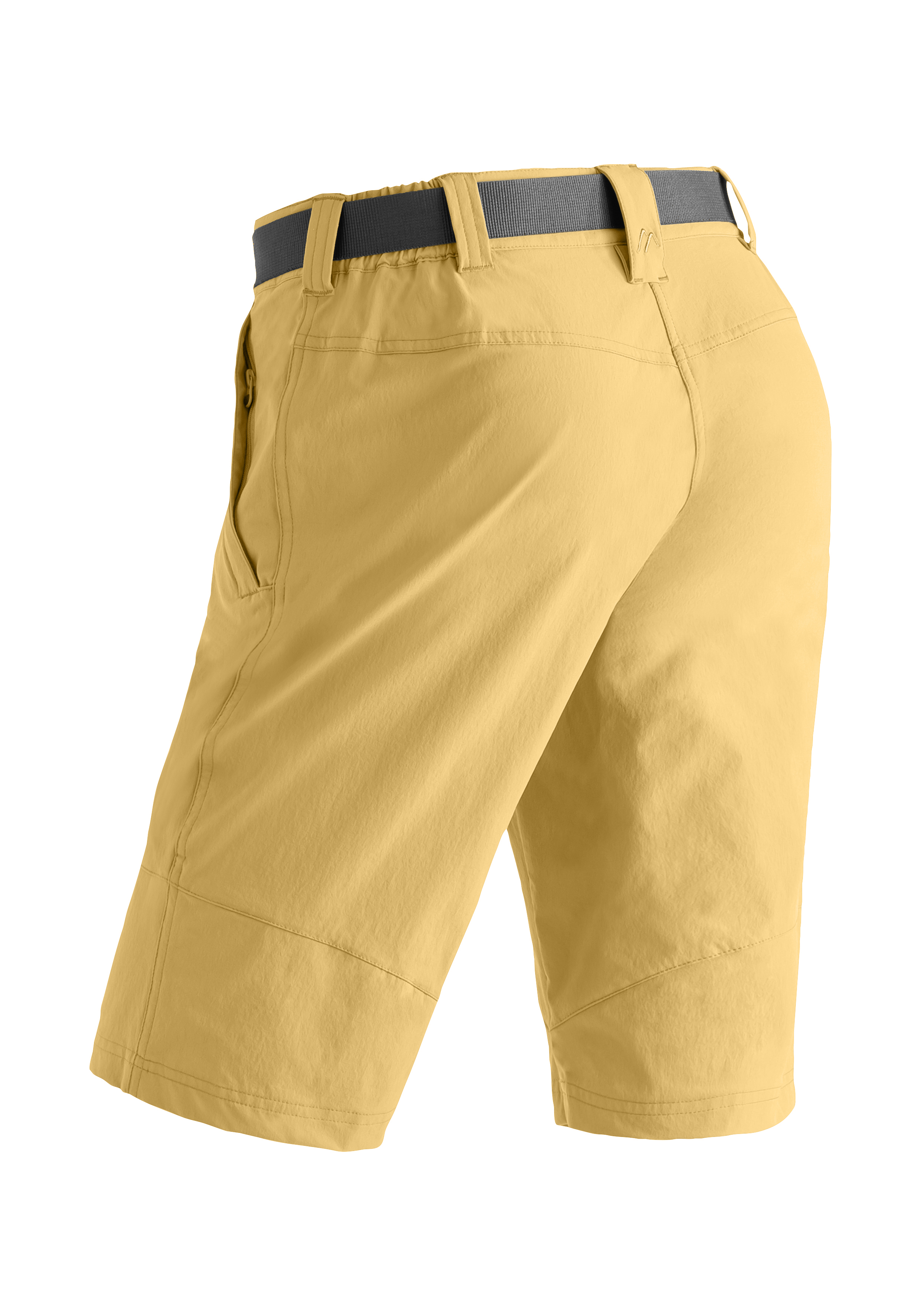 Lawa Shorts, Cargo shorts, Gürtel, Knie-Länge, Beige-Gelb