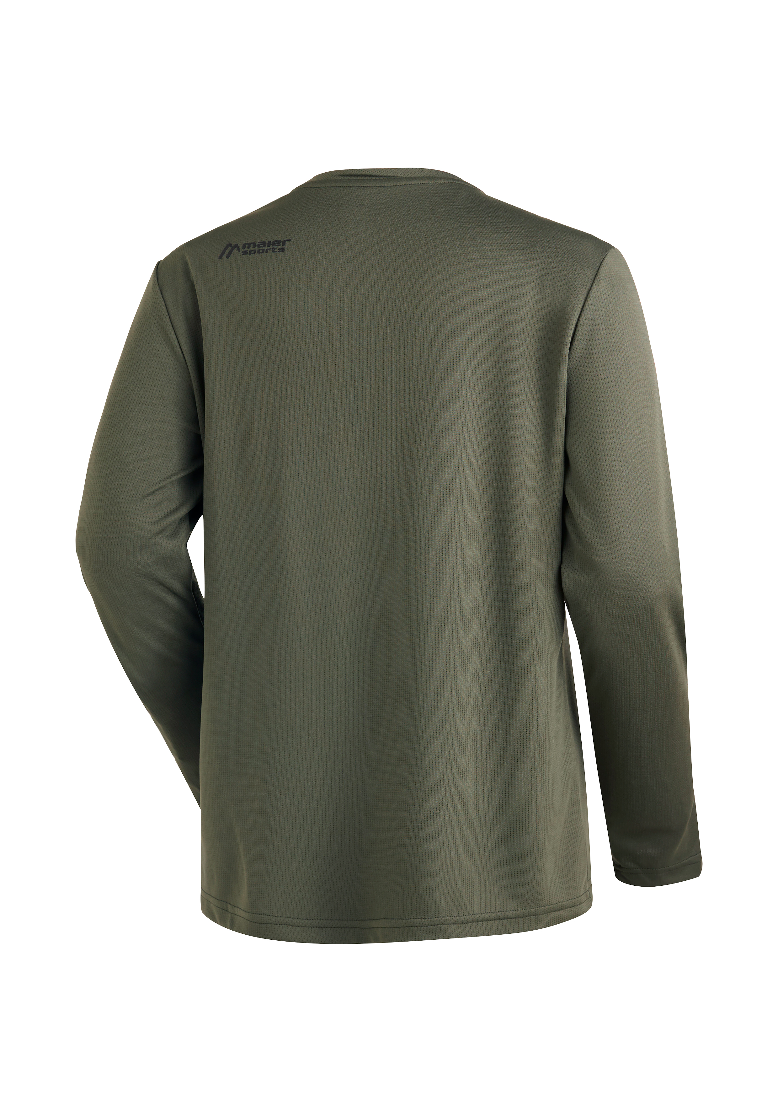 MS FAV Long Tee W Bekleidung, Langarm, Ärmel, Vlies, Mantel, Langarmshirt, Olive, Rückenansicht, Sportshirt, Glatter Stoff