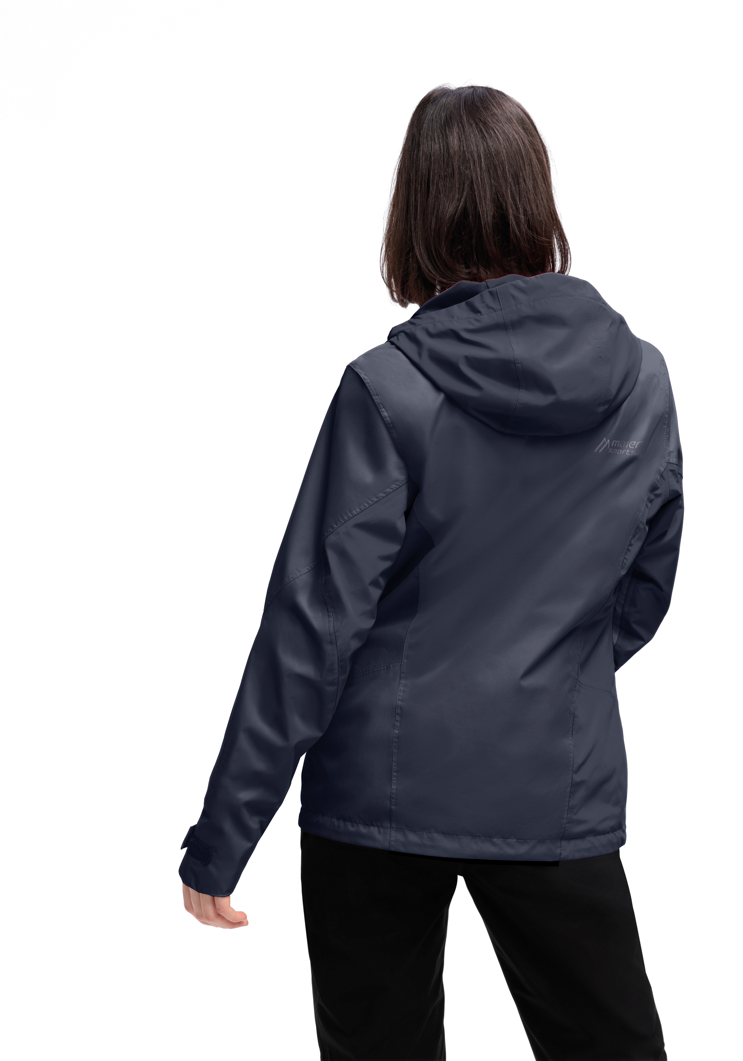 jacke, windjacke, nylon, kapuze, dunkelblau