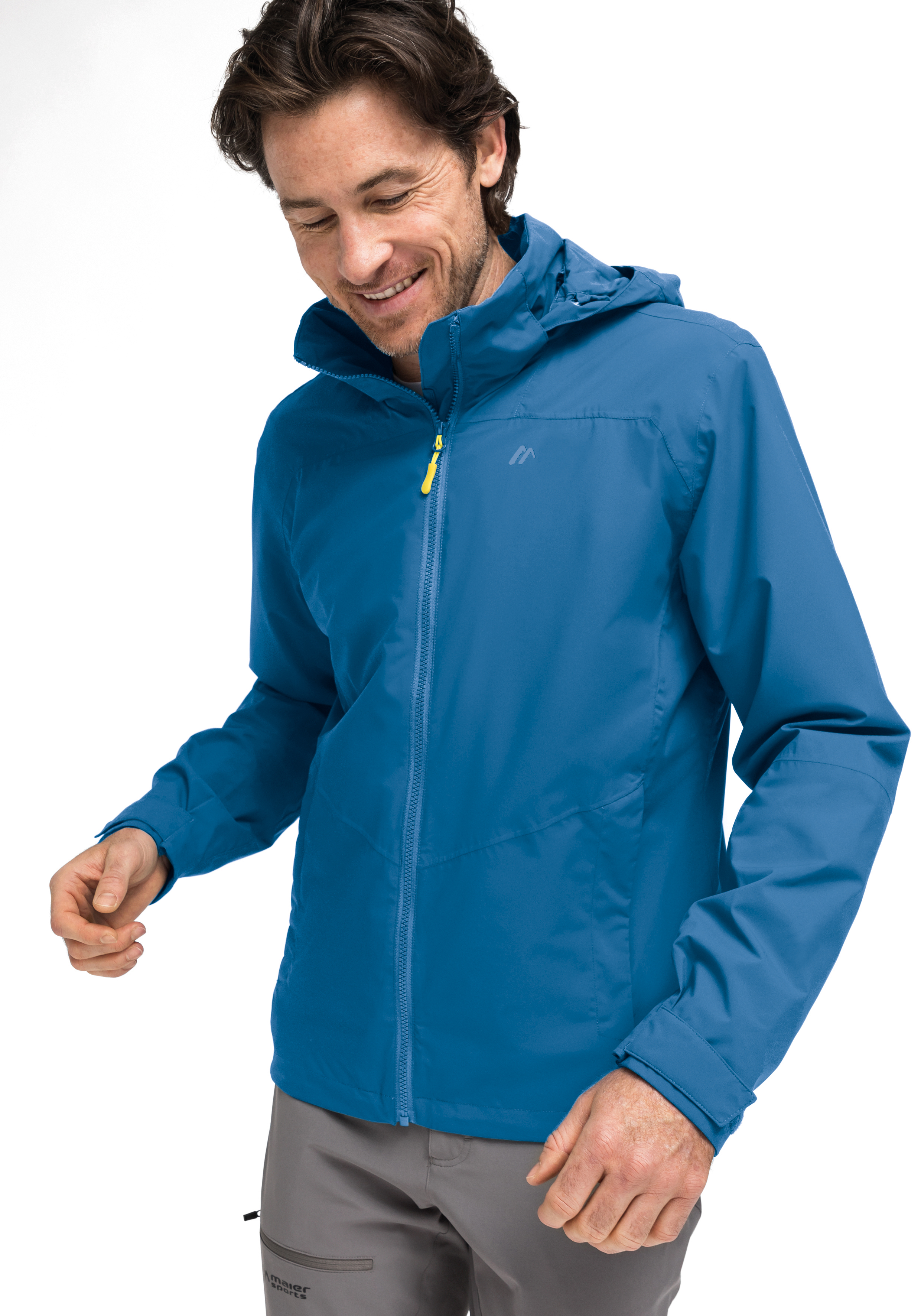Metor rec M Mantel, Jacke, Erwachsener, Mann, Person, Herrenjacke, Wanderjacke, Regenjacke, Blau, Fronttasche