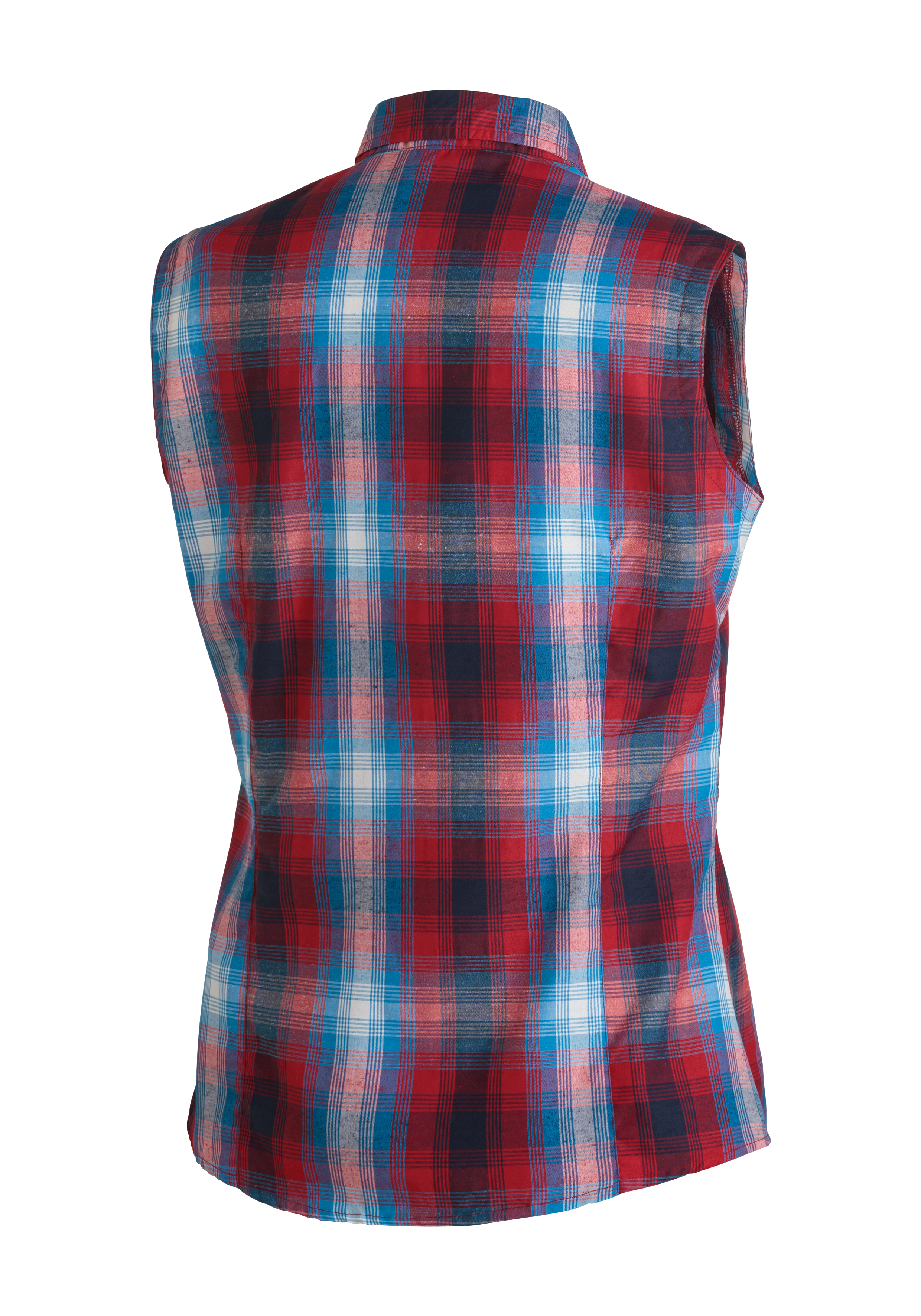 plaid, checkered, tank-top, sleeveless, shirt-tailored