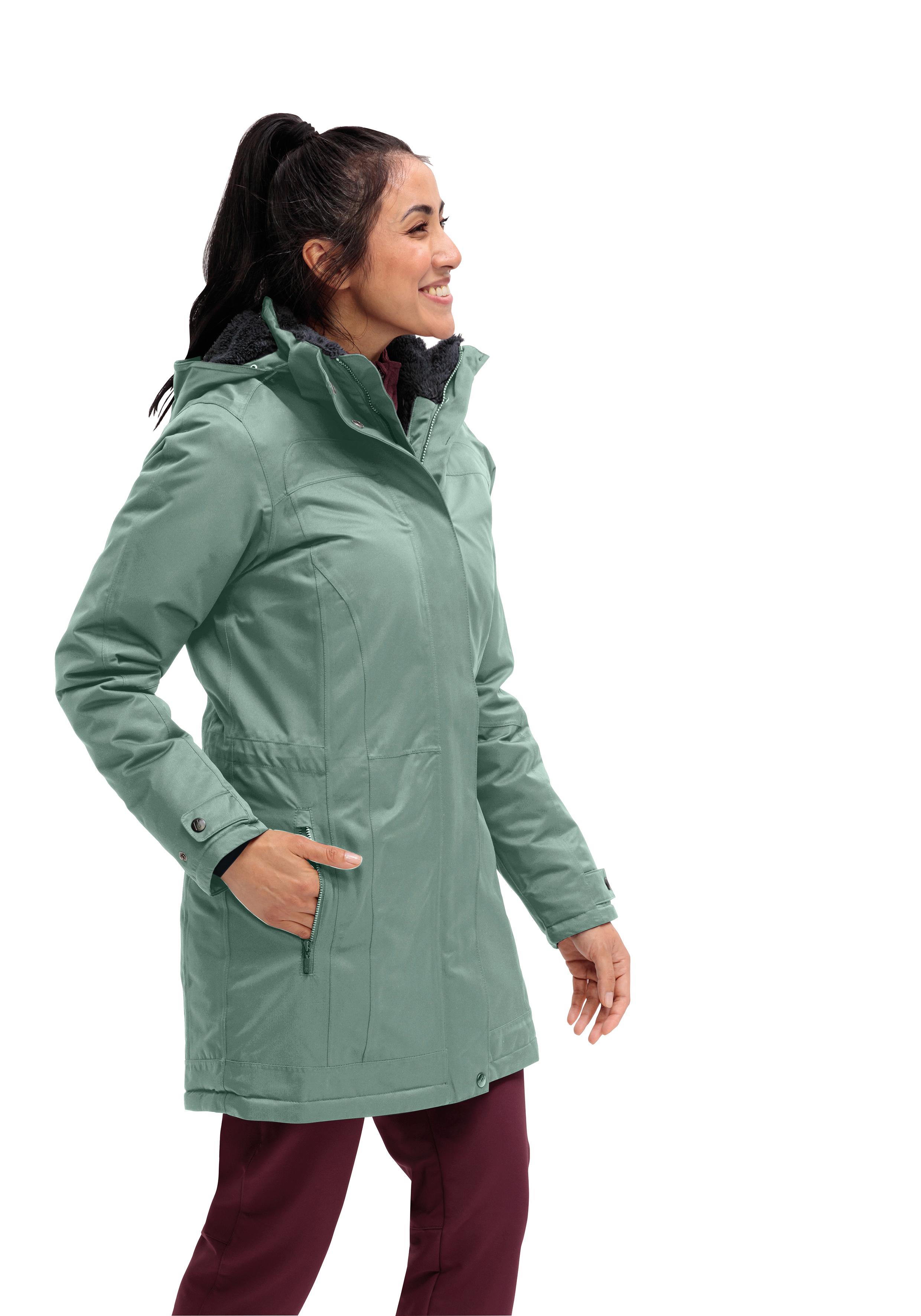 LISA 2.1 Bekleidung, Mantel, Jacke, Person, Bekleidung, Mantel, Person, Jacke, Regenjacke, Mantel, Kapuzenjacke, Seitentaschen, Pastellgrün