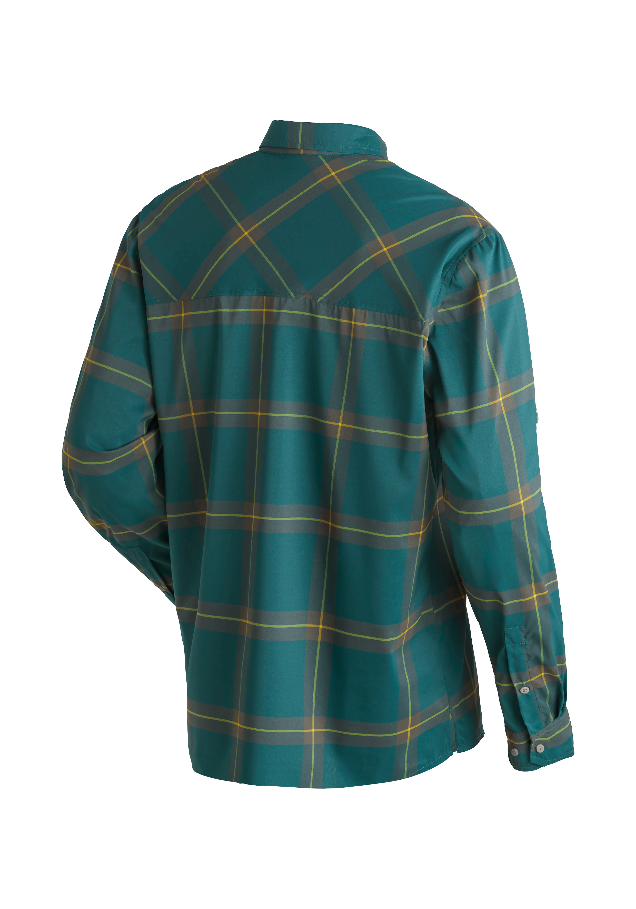 Hemd, Karo, Teal, Langarmshirt, Knopfleiste?