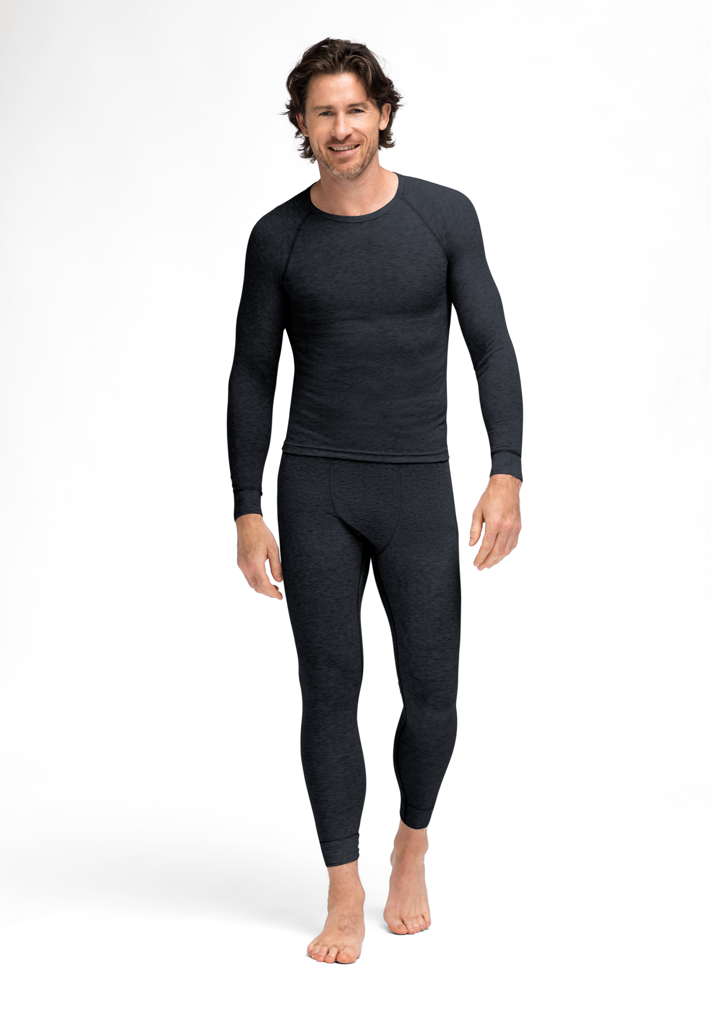 Adrian Bekleidung, Langarm, Ärmel, Person, Hosen, Langarm, Ärmel, Person, Hosen, Gesicht, Langarmshirt, Thermisch, GrundlageSchicht, Grau, Figurbetont, Hose, Langarm-Unterwäsche, Thermo-Leggings, Dunkelgrau, Topmodell