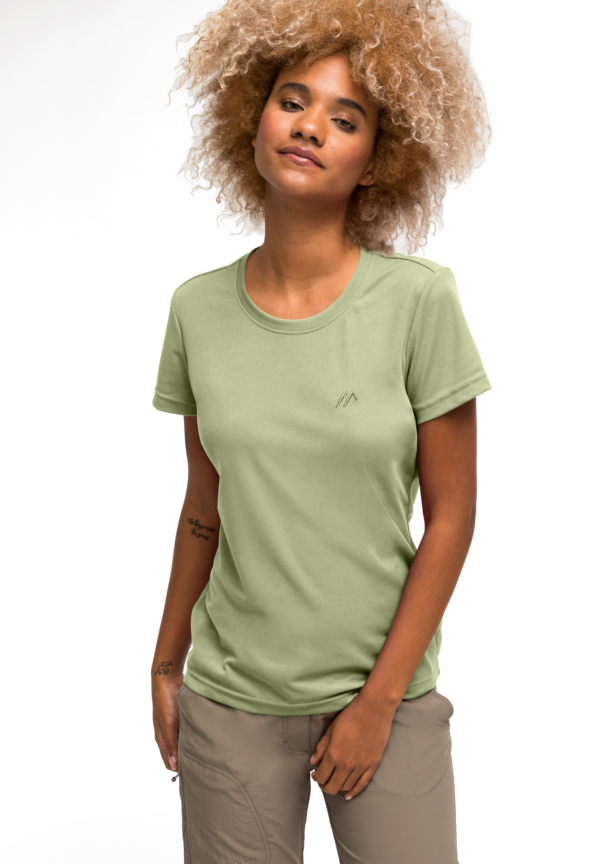 t-shirt, olivgrün, kurzarm, Rundhals, Logo, t-shirt, cotton, sage green, short sleeve, t-shirt
