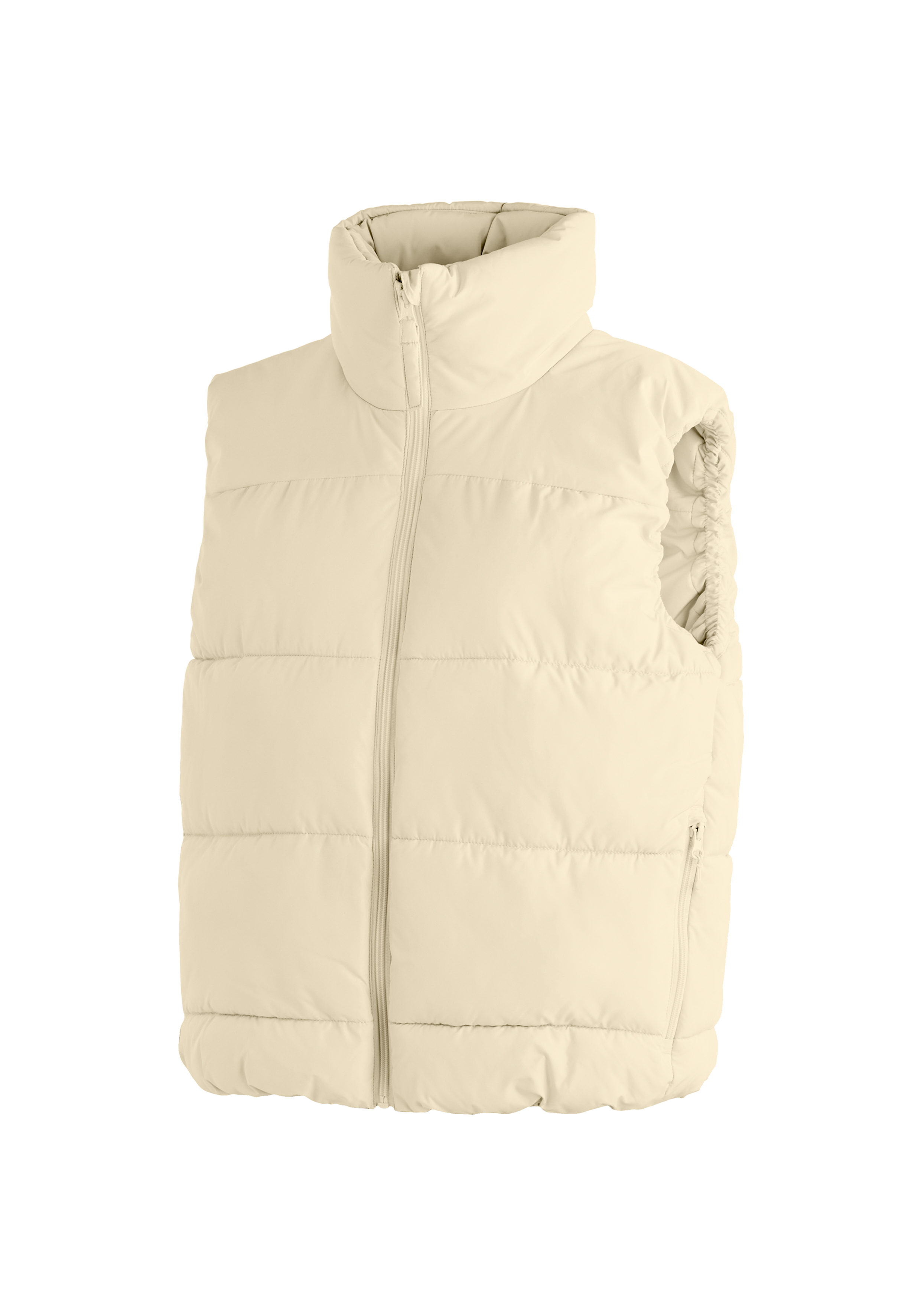Heatcore Vest W 2.0 Steppweste, Ärmellos, Cremefarben, Stehkragen, Reißverschluss, Steppweste, Cremeweiß, Stehkragen, Reißverschluss, Seitentaschen