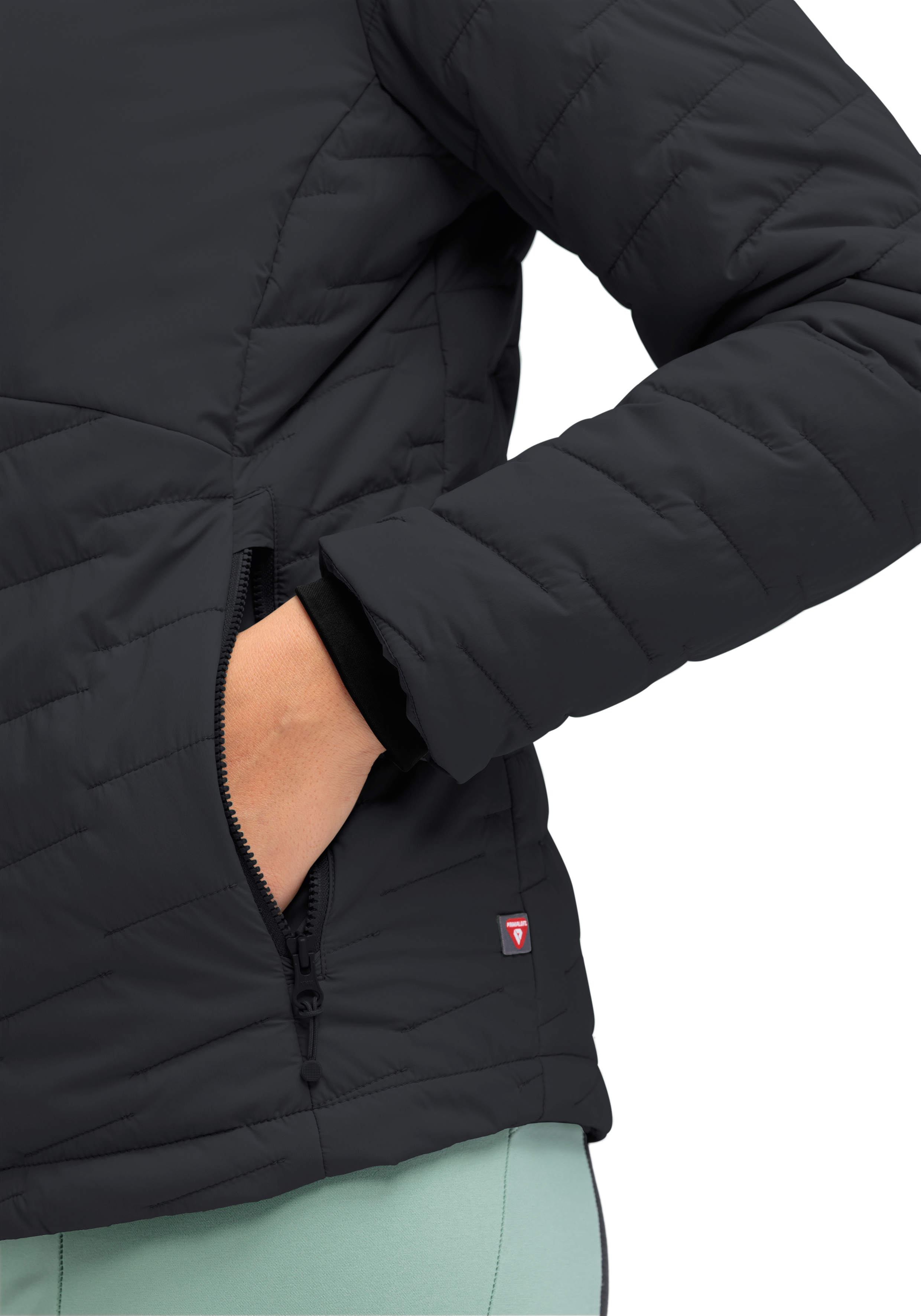 Weste, Steppjacke, Reißverschluss, Tasche, Dunkelgrau