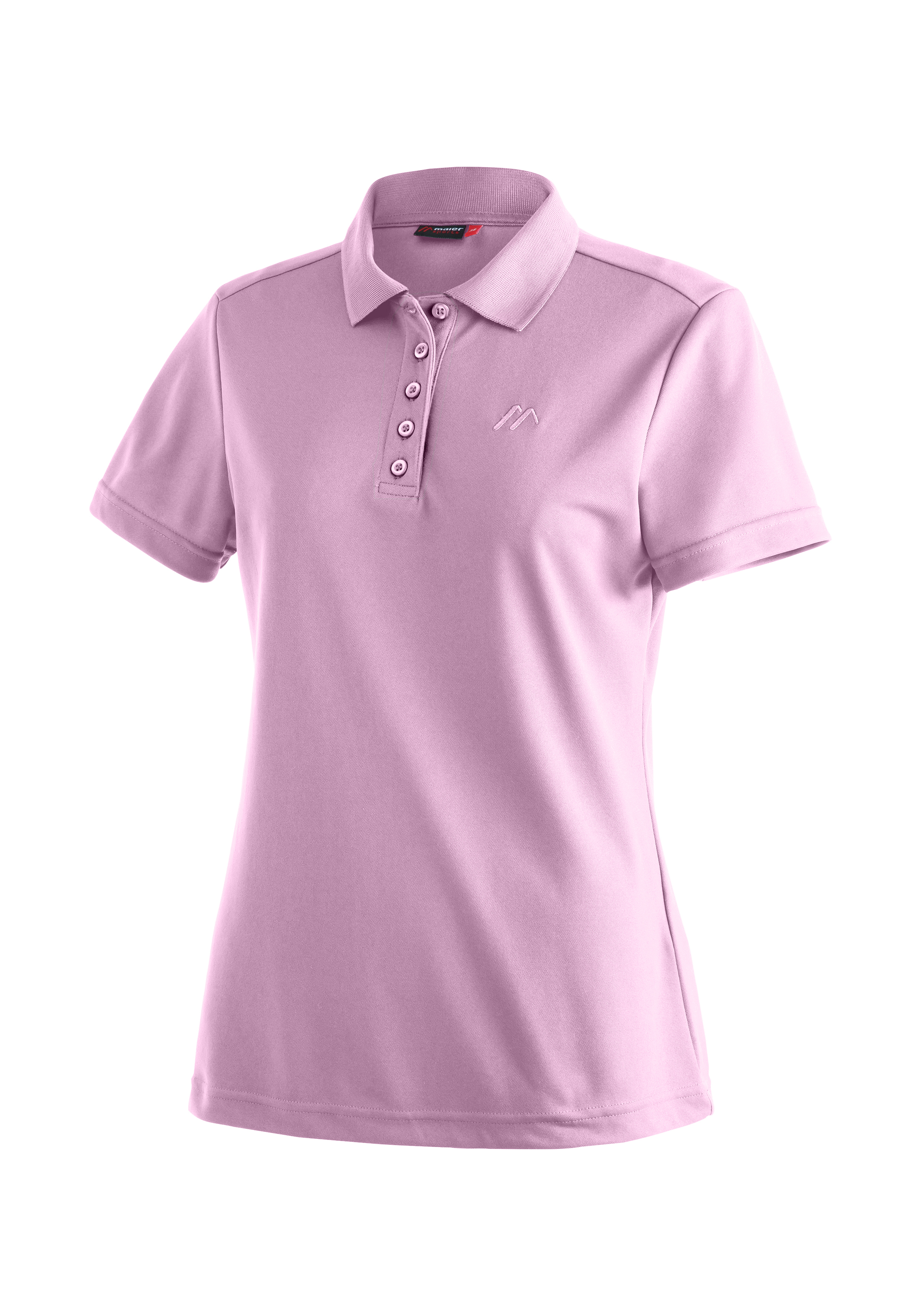 Ulrike Polohemd, Kurzarm, Polo, Stoff, Lila