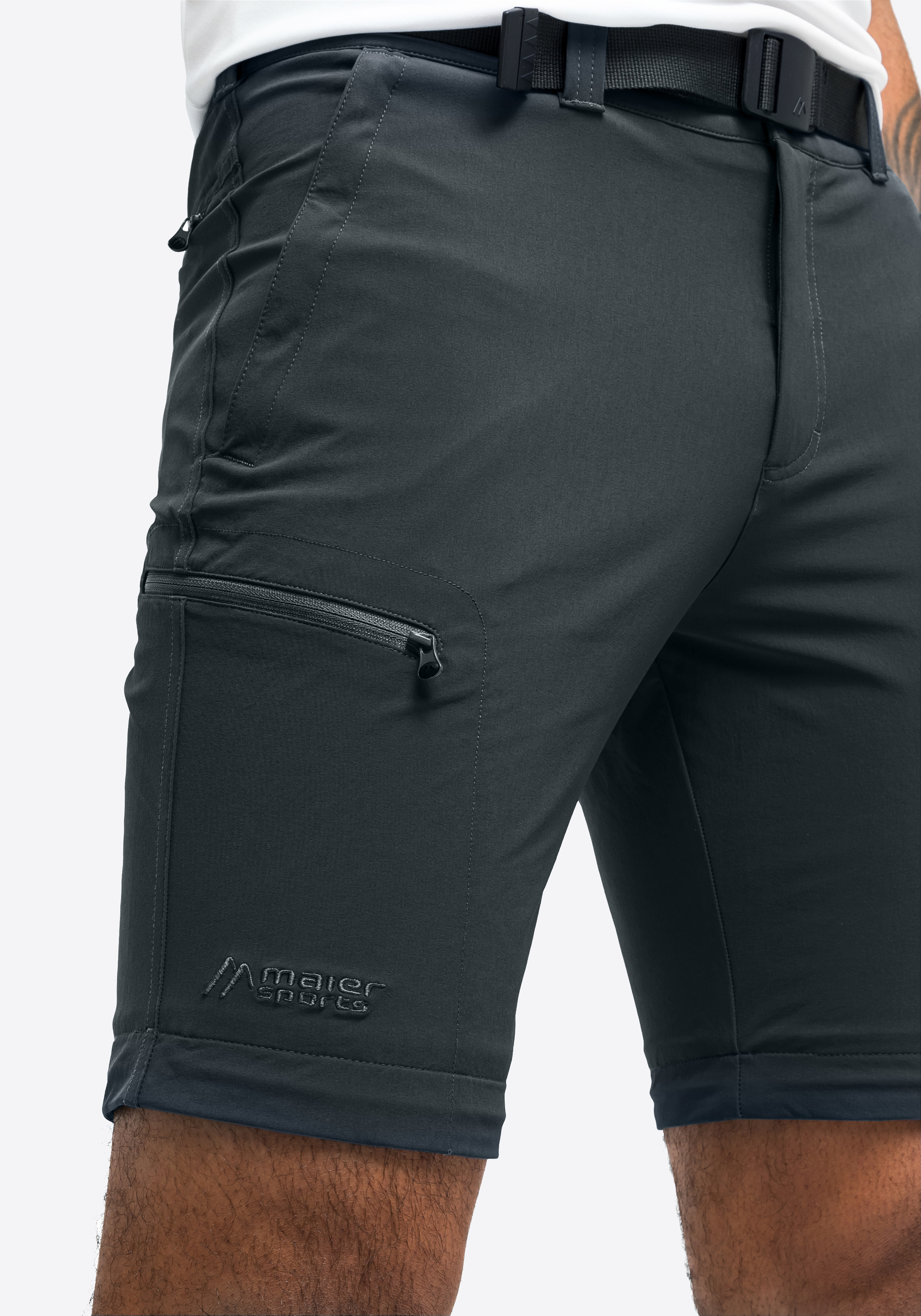 Tajo 2 Bekleidung, Kurze Hosen, Hose, Shorts, Reißverschluss Taschen, Nähte, Maier Sports