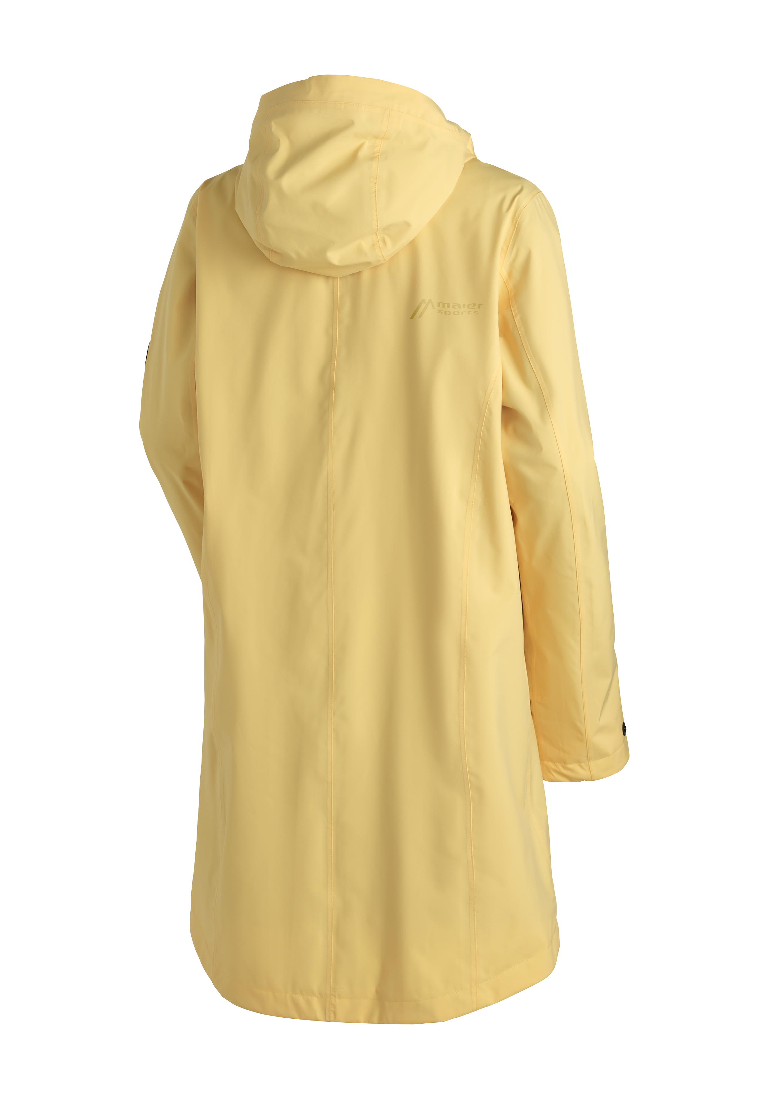 Regenmantel, Kapuzenmantel, Gelb, Lange Passform, Wasserdicht
