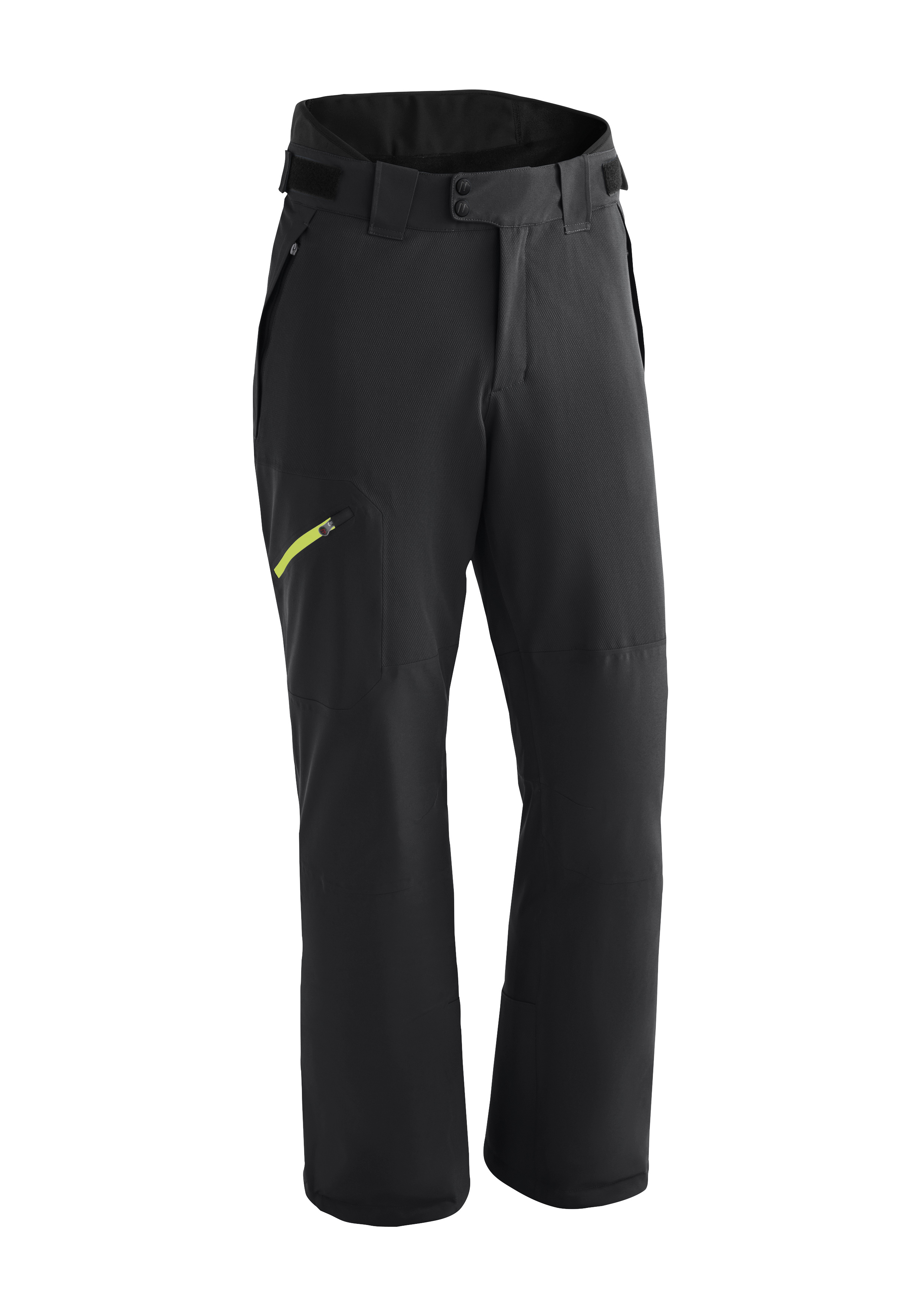 Hose, Softshell, Outdoor, Schwarz, Reißverschluss