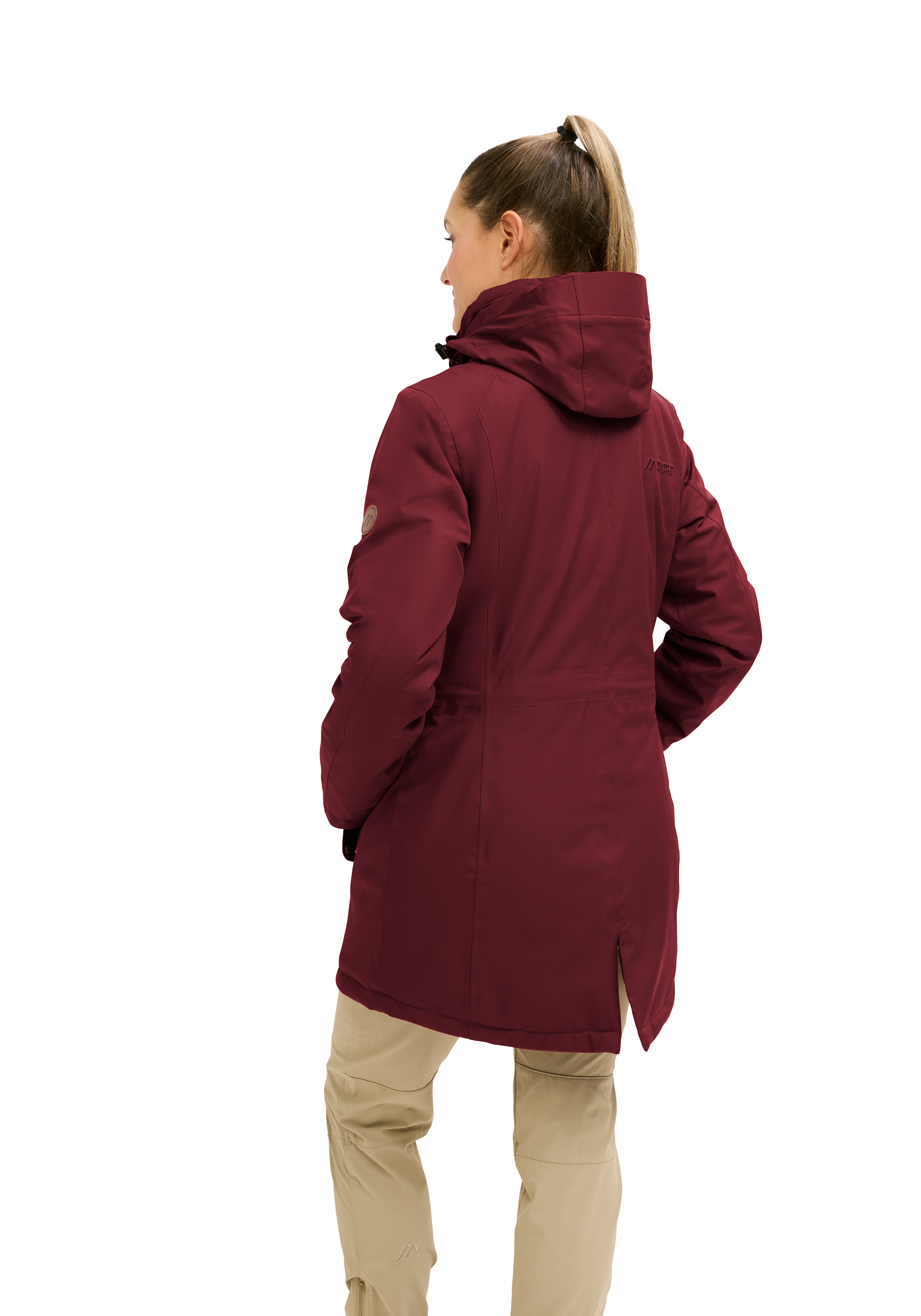 jacke, damenjacke, mantel, windjacke, burgunderrot