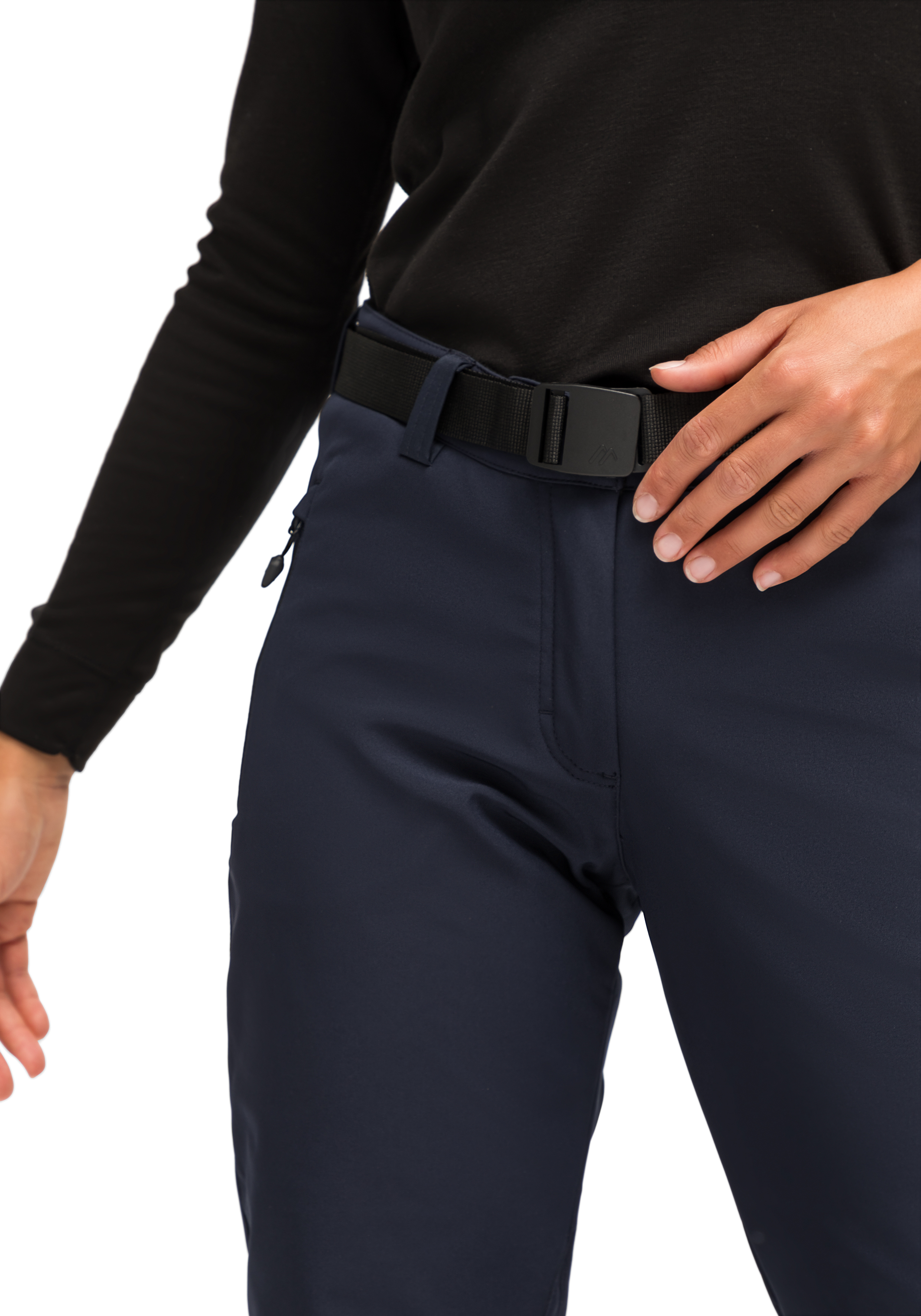 Tech Pants W Gürtel, Kunstledergürtel, Schwarz, Taille, Hose