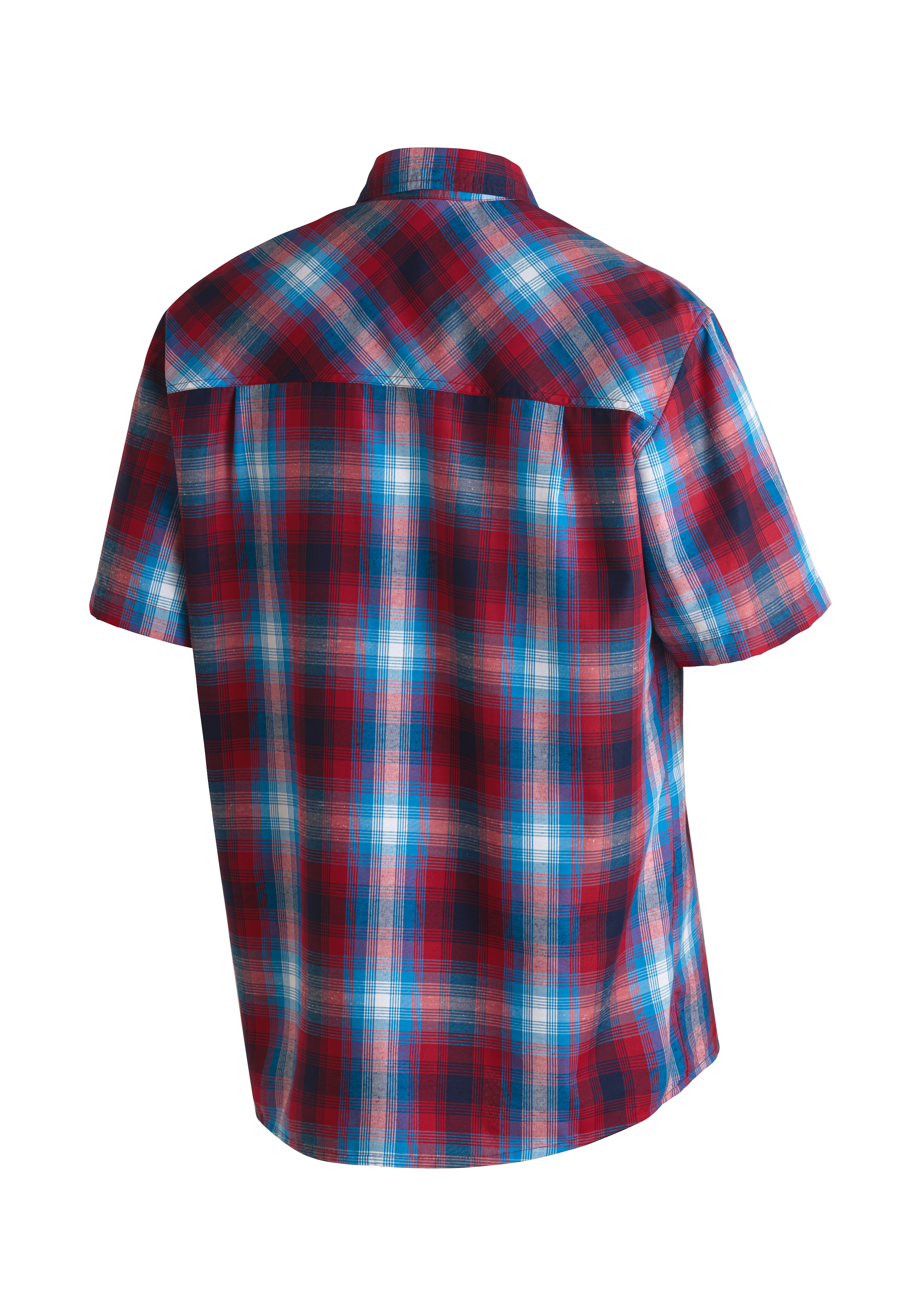 Hemd, Plaid, Kurzarm, Rotblau, Karo