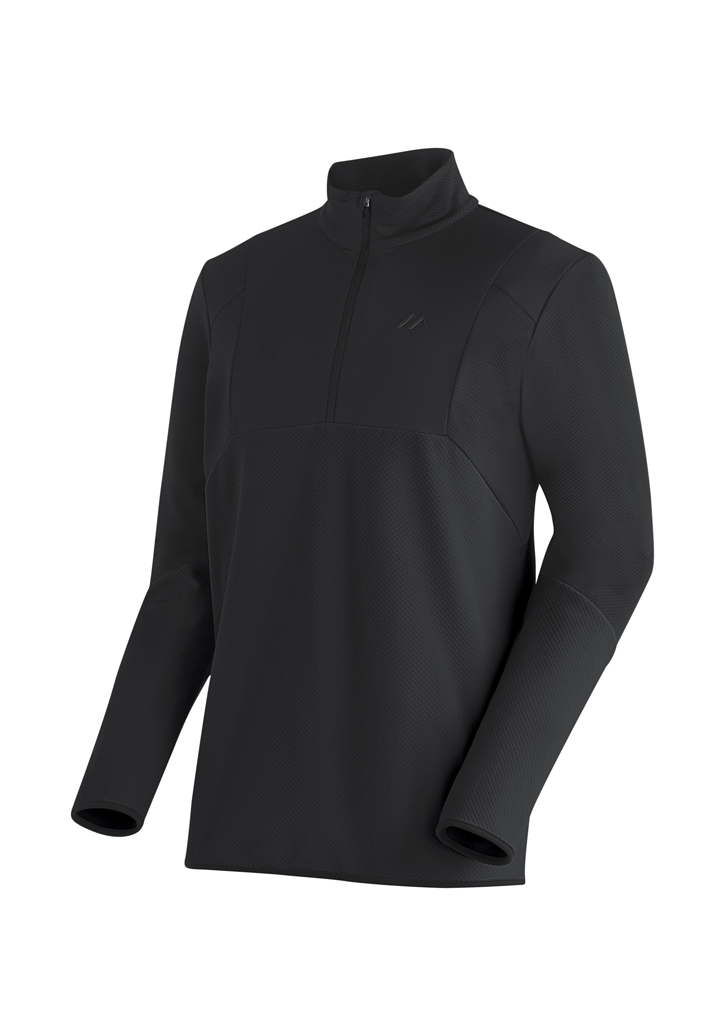 Jacke, Longsleeve, Pullover, Reißverschluss, schwarz