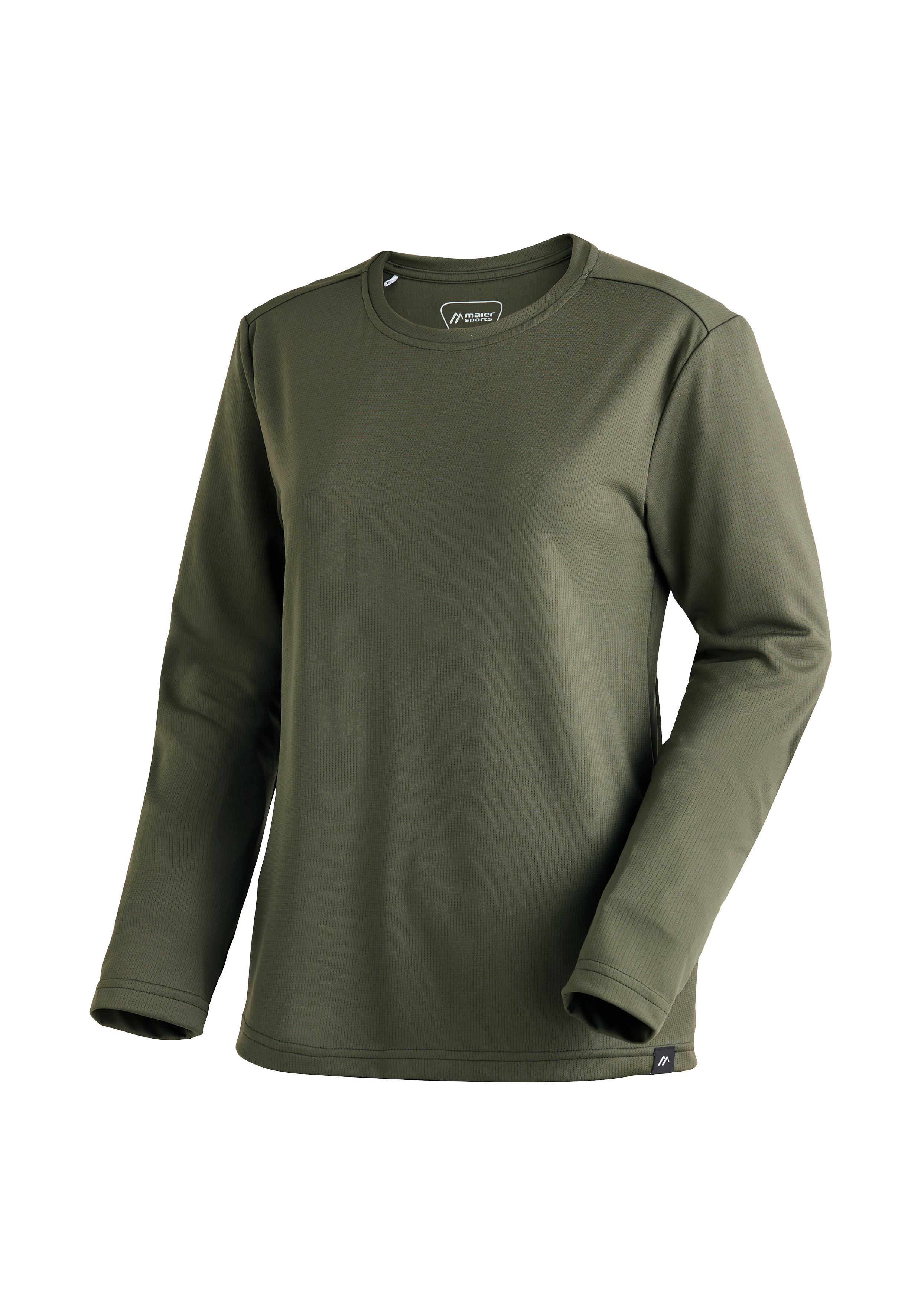 MS FAV Long Tee W Bekleidung, Langarm, Ärmel, Mantel, Jacke, olivgrün, Langarmshirt, Stretchmaterial, Rundhals, Unisex?