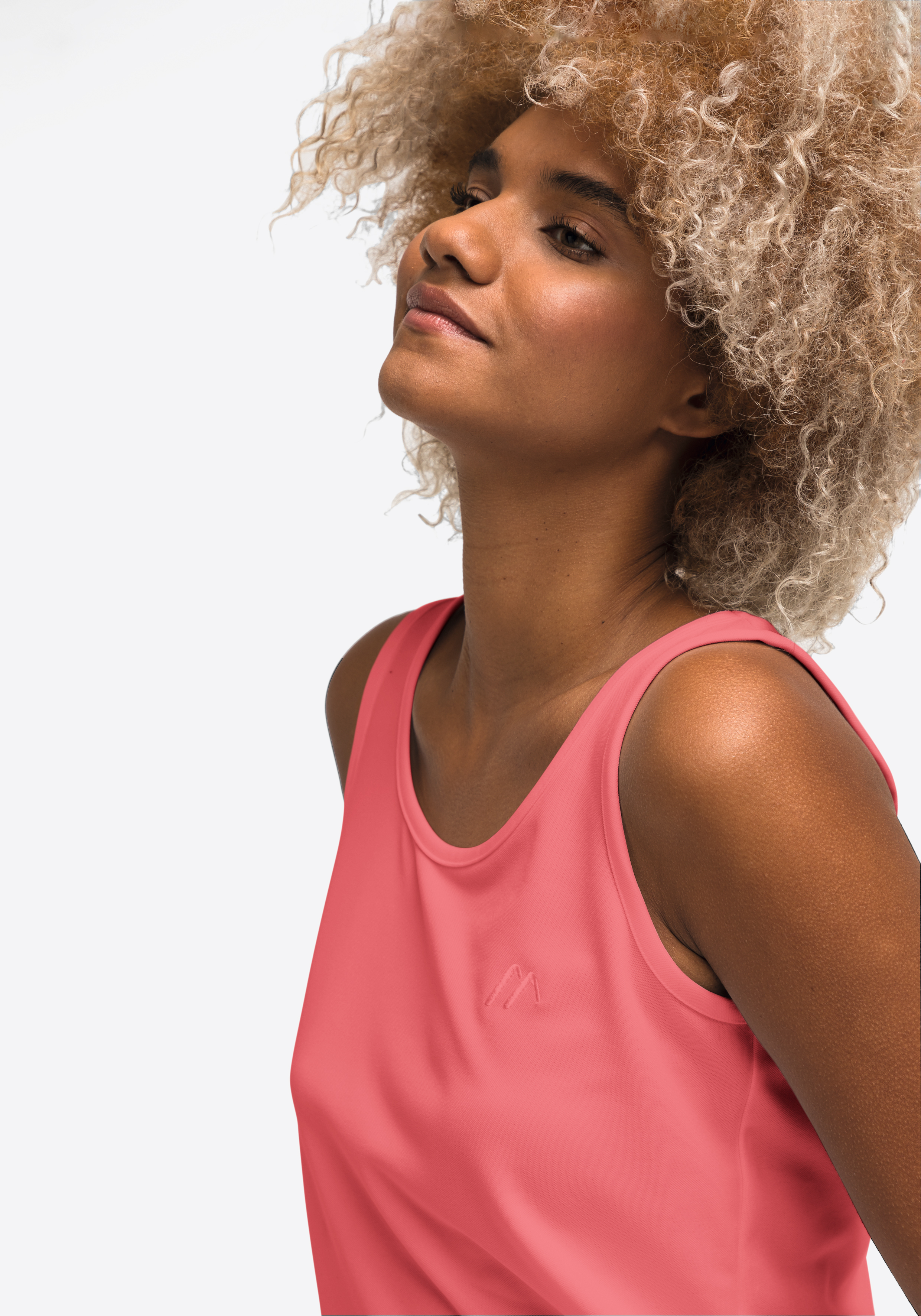 Petra Tanktop, Racerback, Satin, Pink, Sleeveless