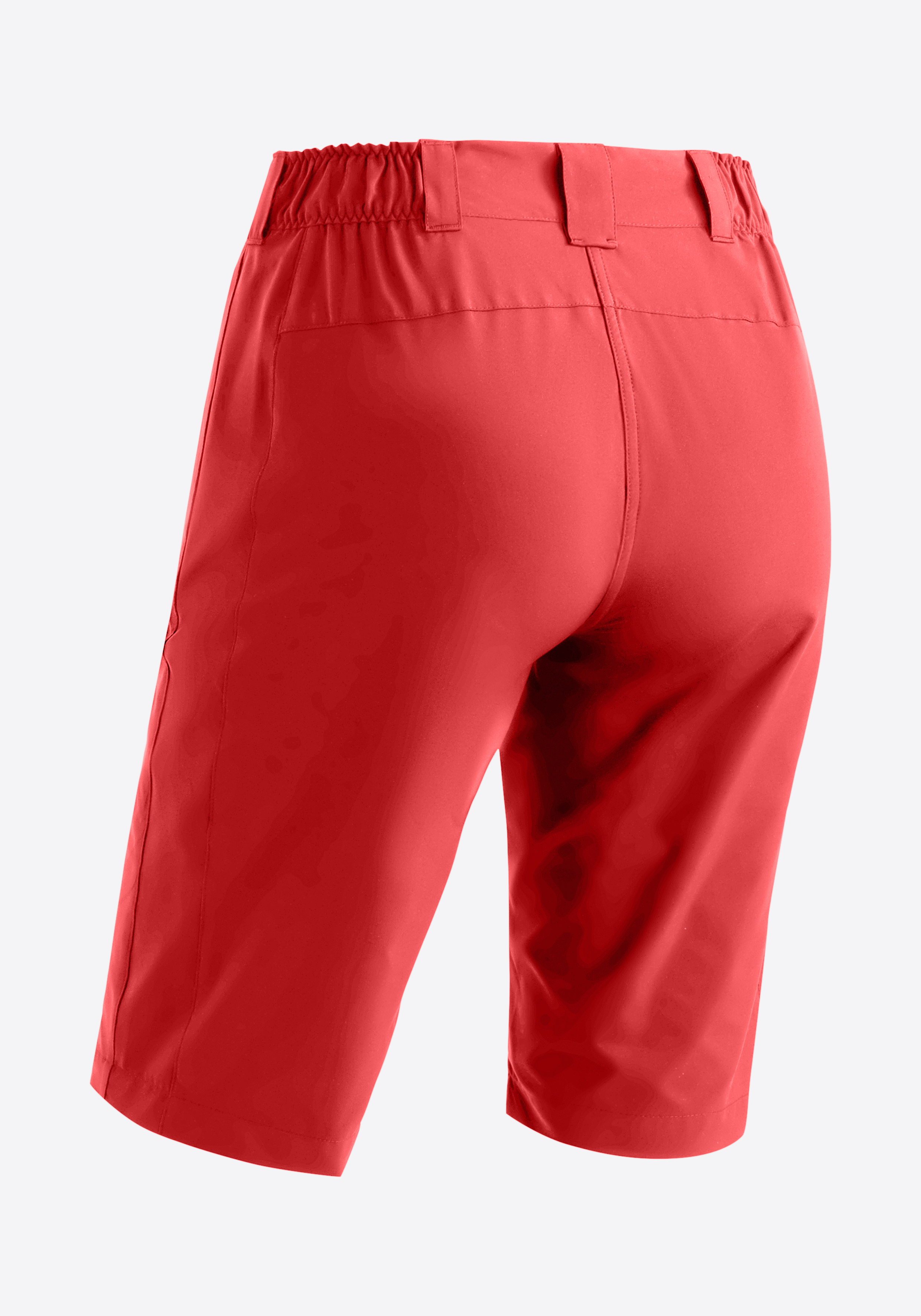 Lulaka Bermuda LP Bekleidung, Kurze Hosen, Hose, Shorts, roter Farbton, Leder-Optik, elastischer Bund