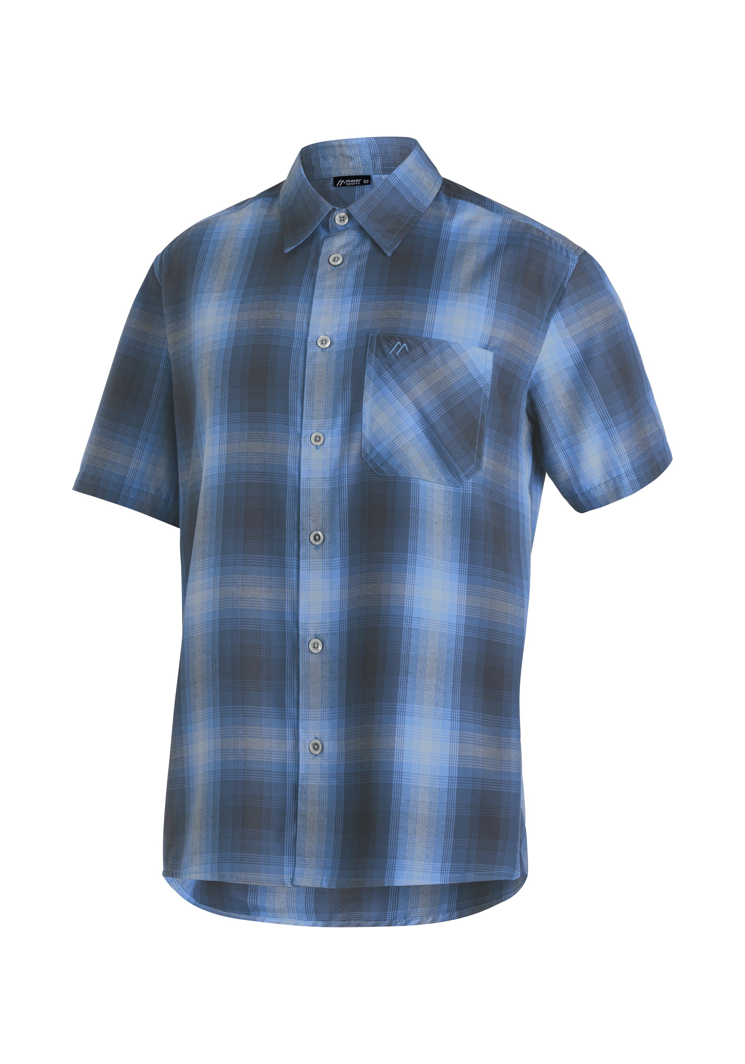 Hemd, Plaid, Kurzarm, Knopfleiste, Brusttasche