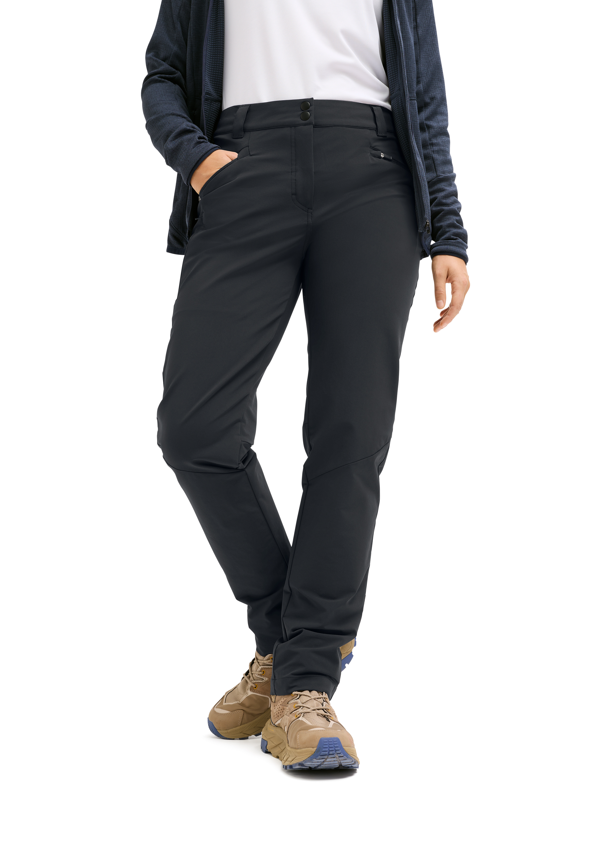 Hose, Winterhose, Outdoor, Schwarz, Reißverschluss-Taschen