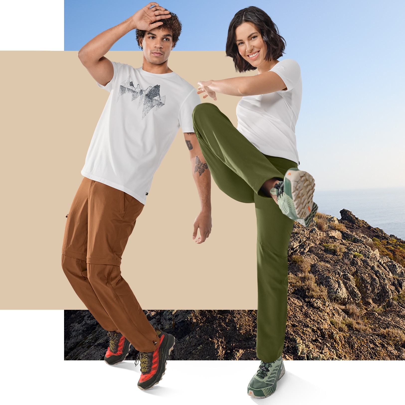 groessenvielfalt mobil Hosen, Schuh, Sneaker, Person, Frau