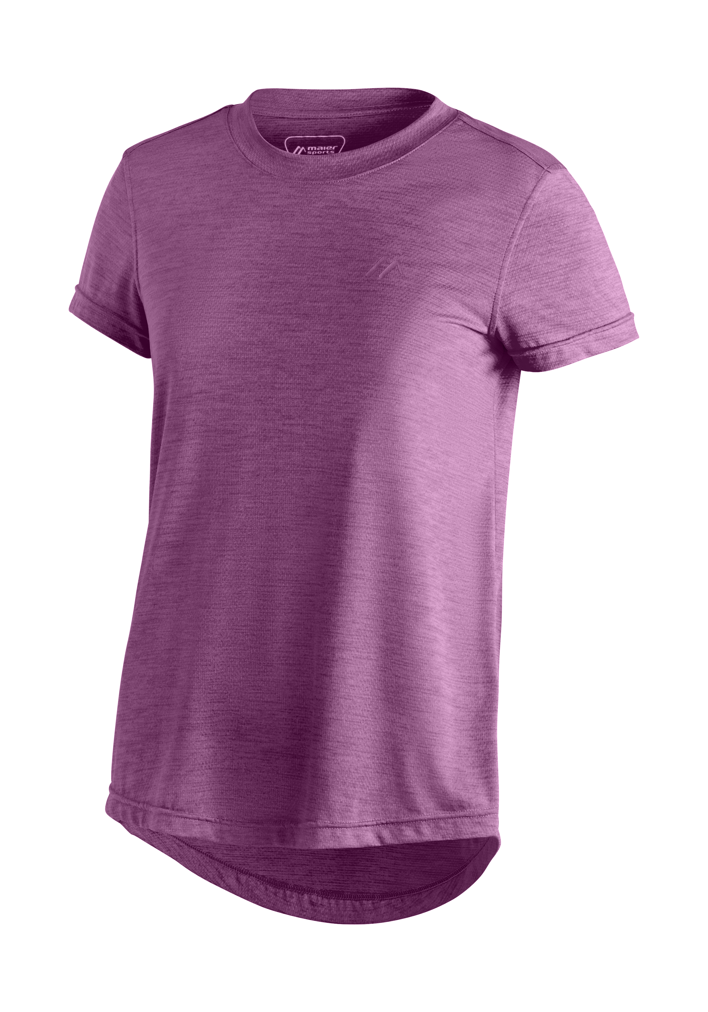 T-Shirt, Kurzarm, Lilablass, Violet, Rundhals